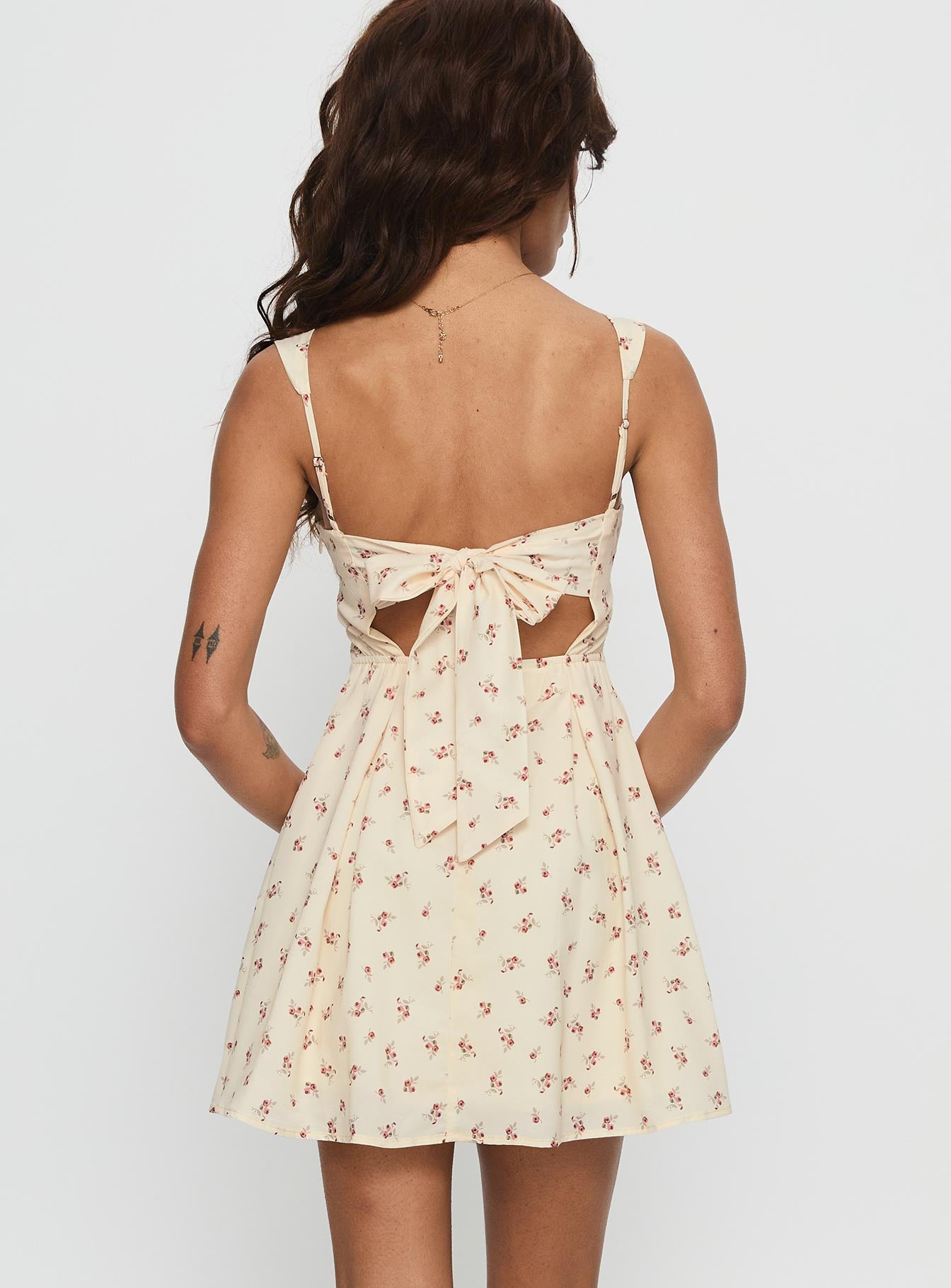 Xanthus Mini Dress Yellow Floral - Image 5