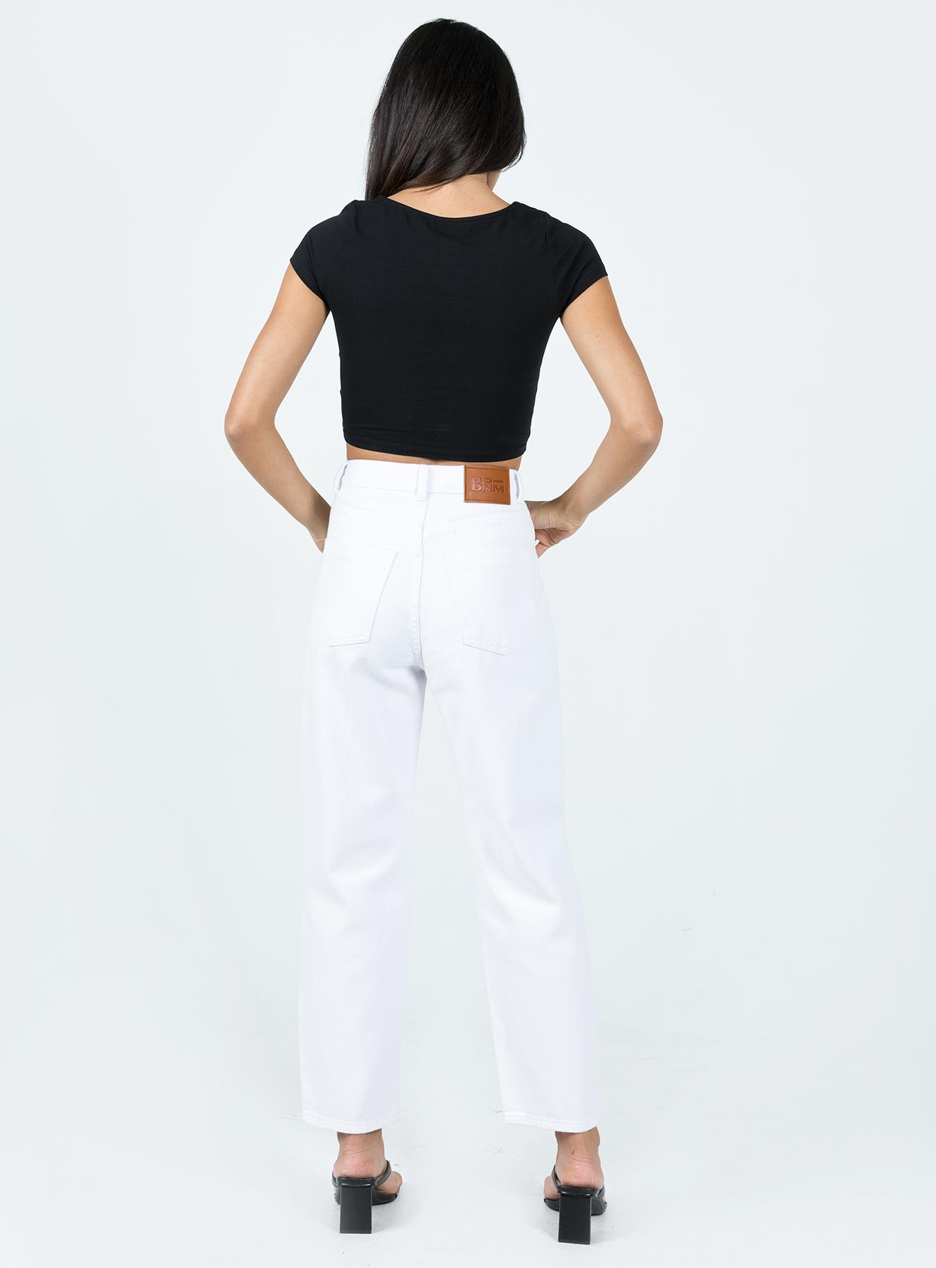 Leta Straight Leg Denim Jeans White - Image 5