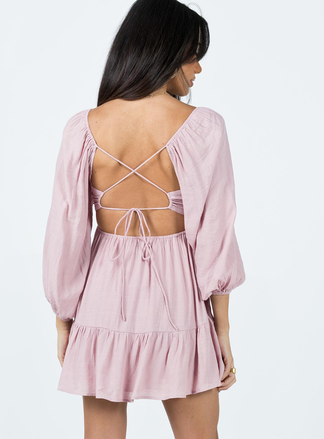 Ethan Long Sleeve Mini Dress Pink - Image 4