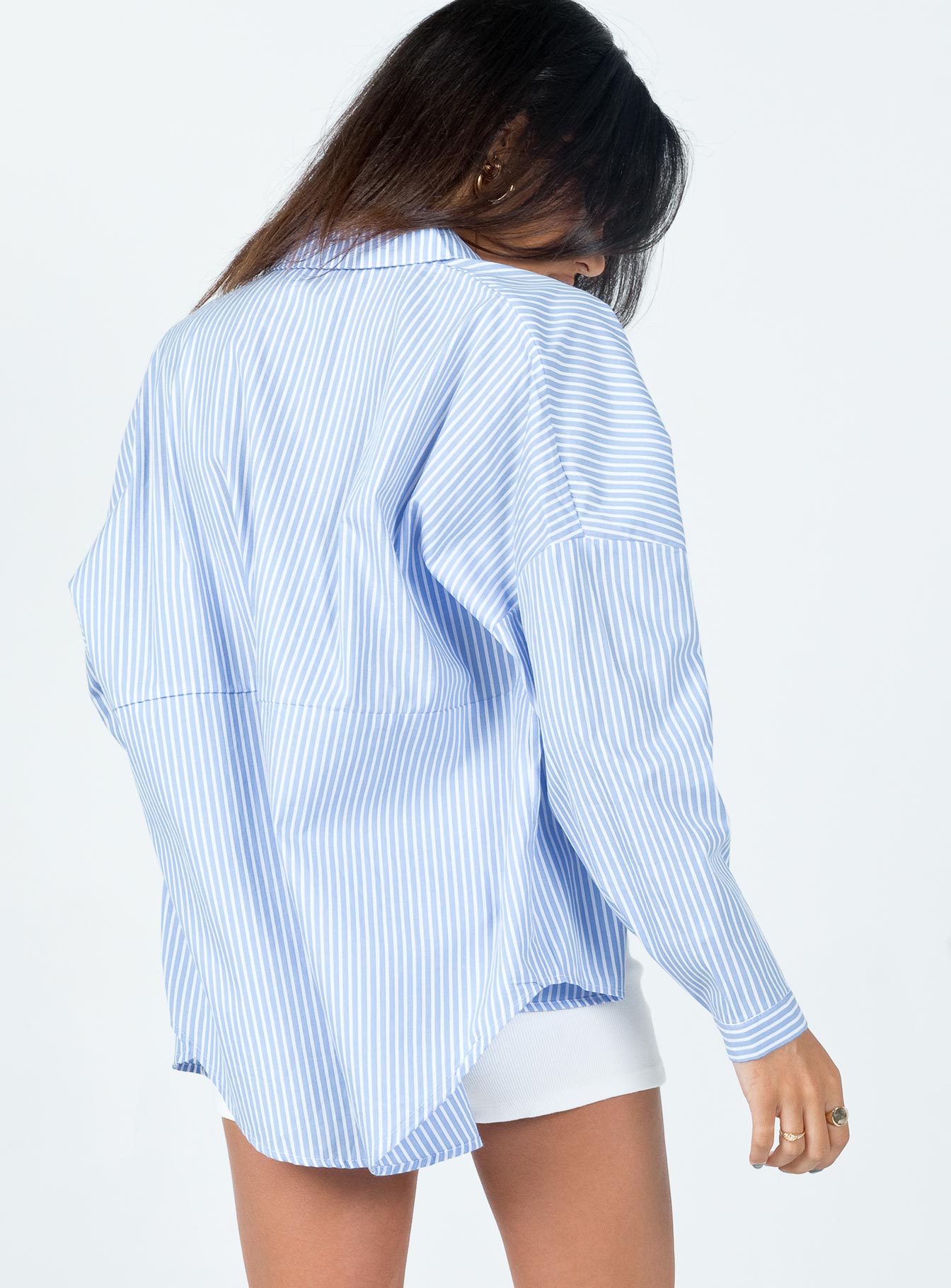 Elona Shirt Blue Stripe - Image 8