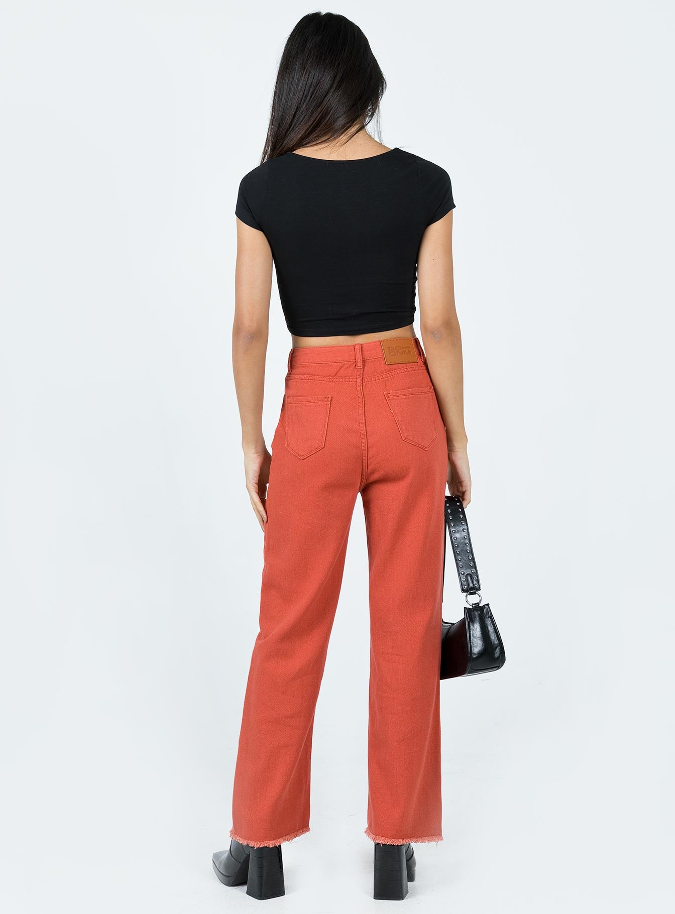 Kalinda Denim Jeans Red - Image 5