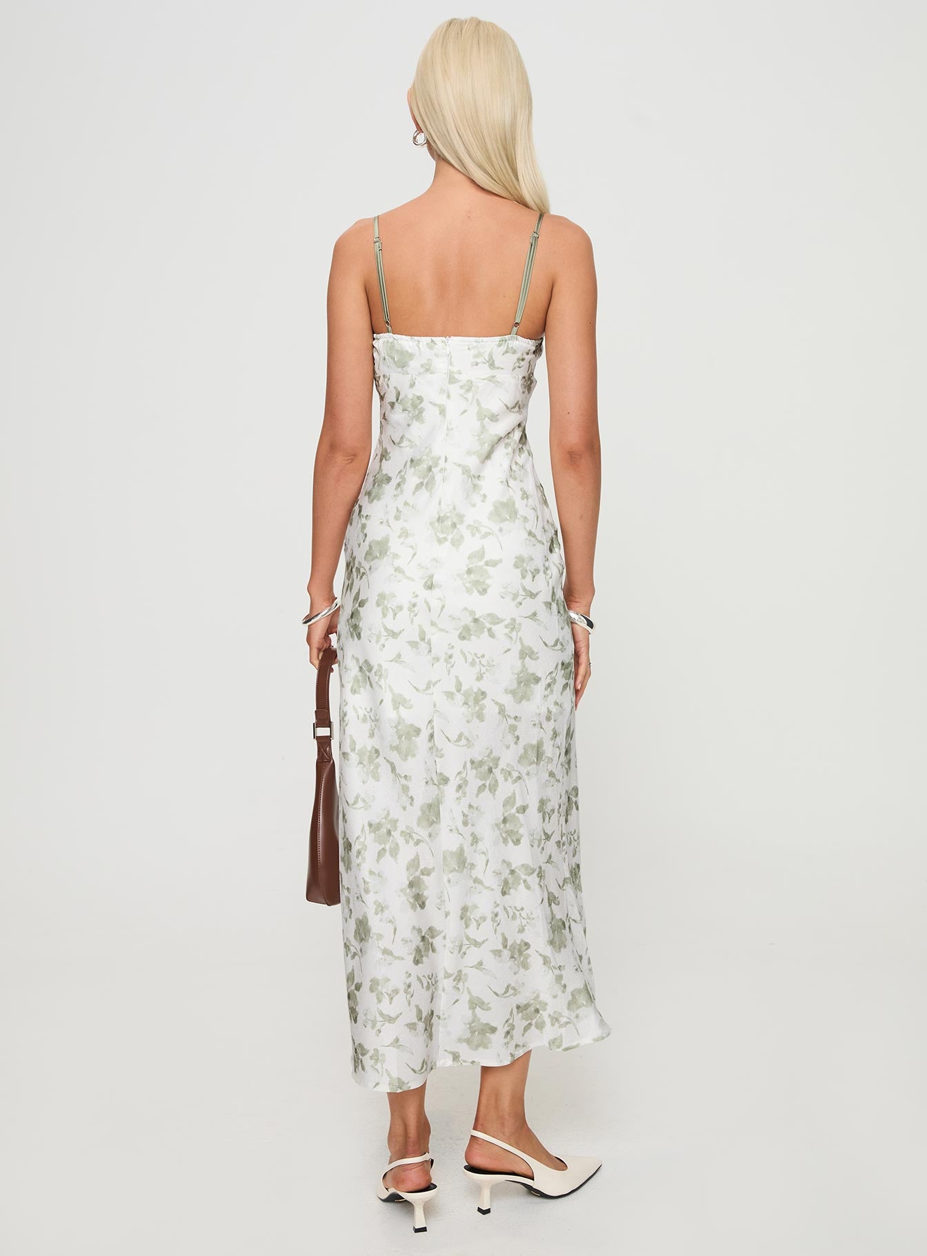 Vasiliki Maxi Dress White / Green Floral - Image 5