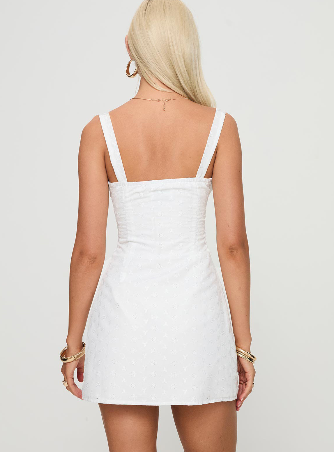 Faucher Mini Dress White - Image 5