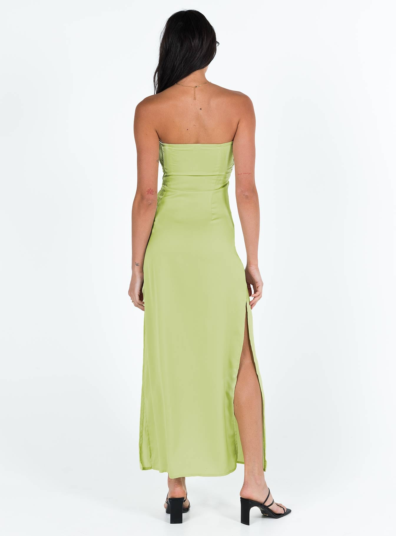 Irena Strapless Maxi Green - Image 5