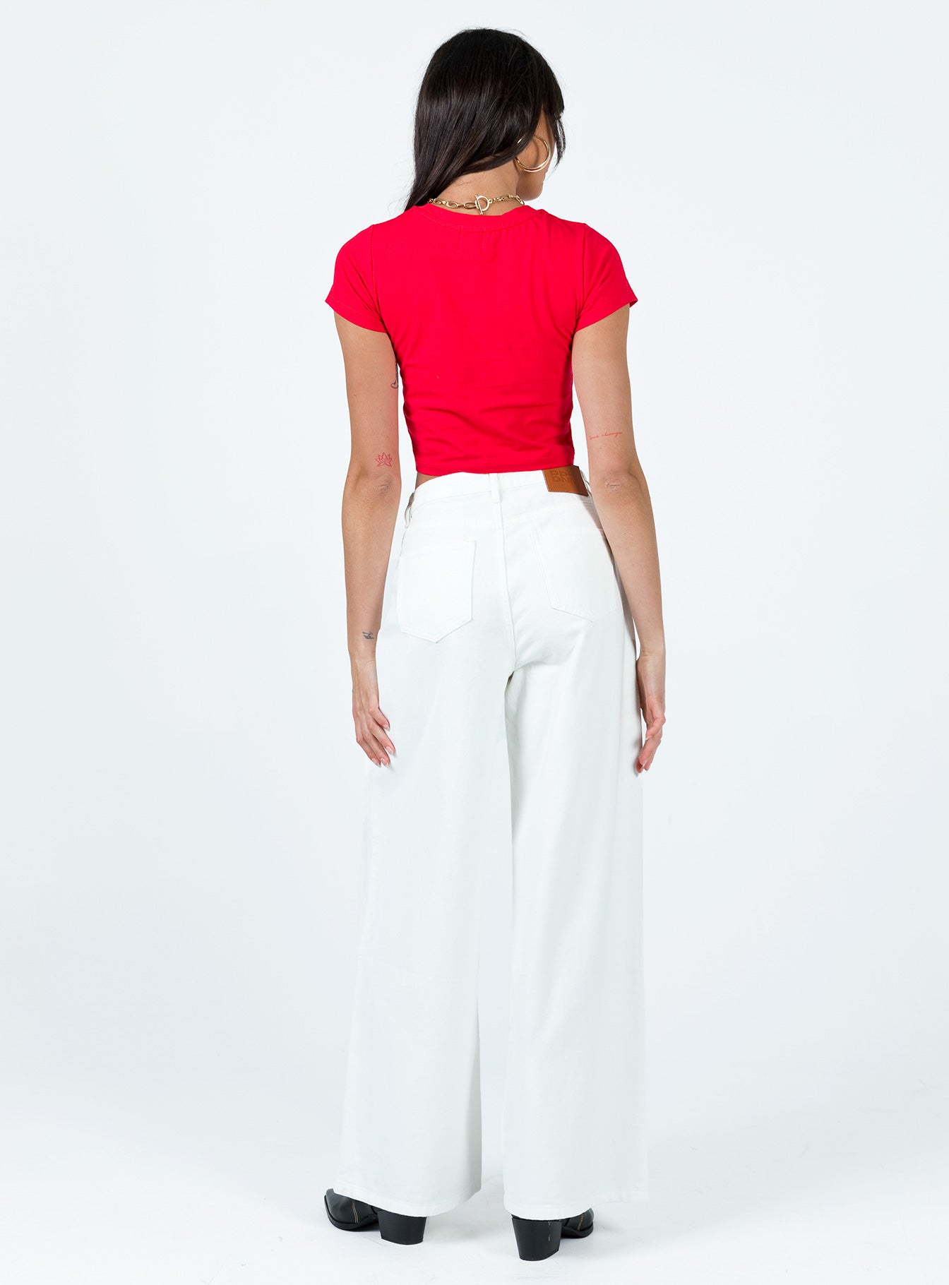 Patridge Wide Leg Jeans White - Image 5