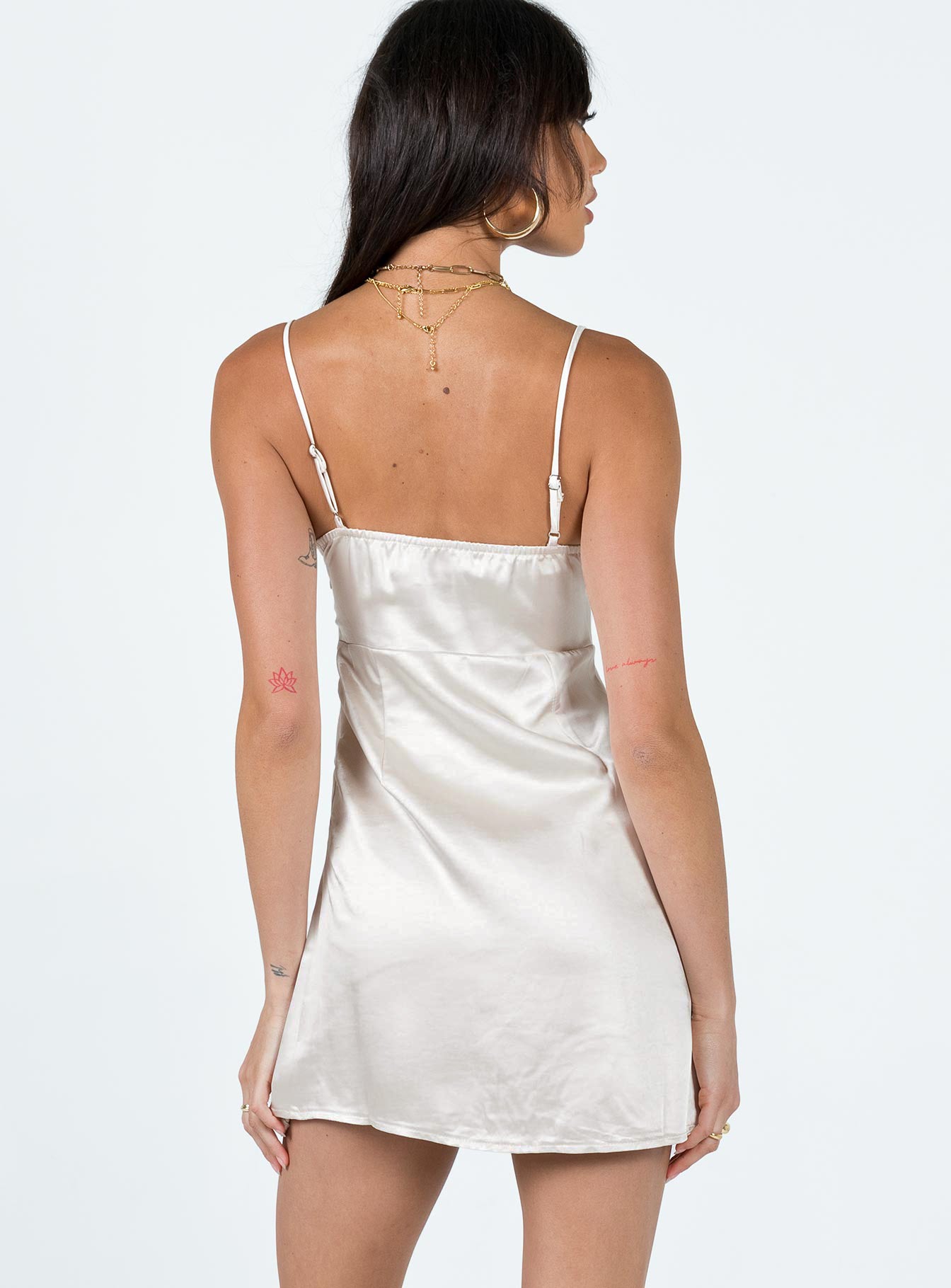 Elona Mini Dress Champagne - Image 5