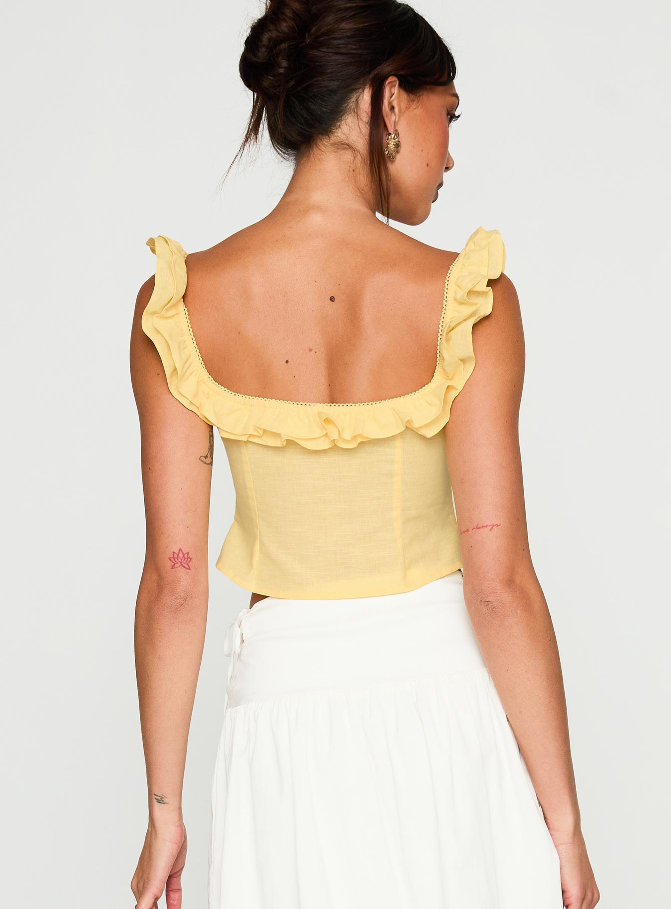Isadoria Frill Top Yellow - Image 8
