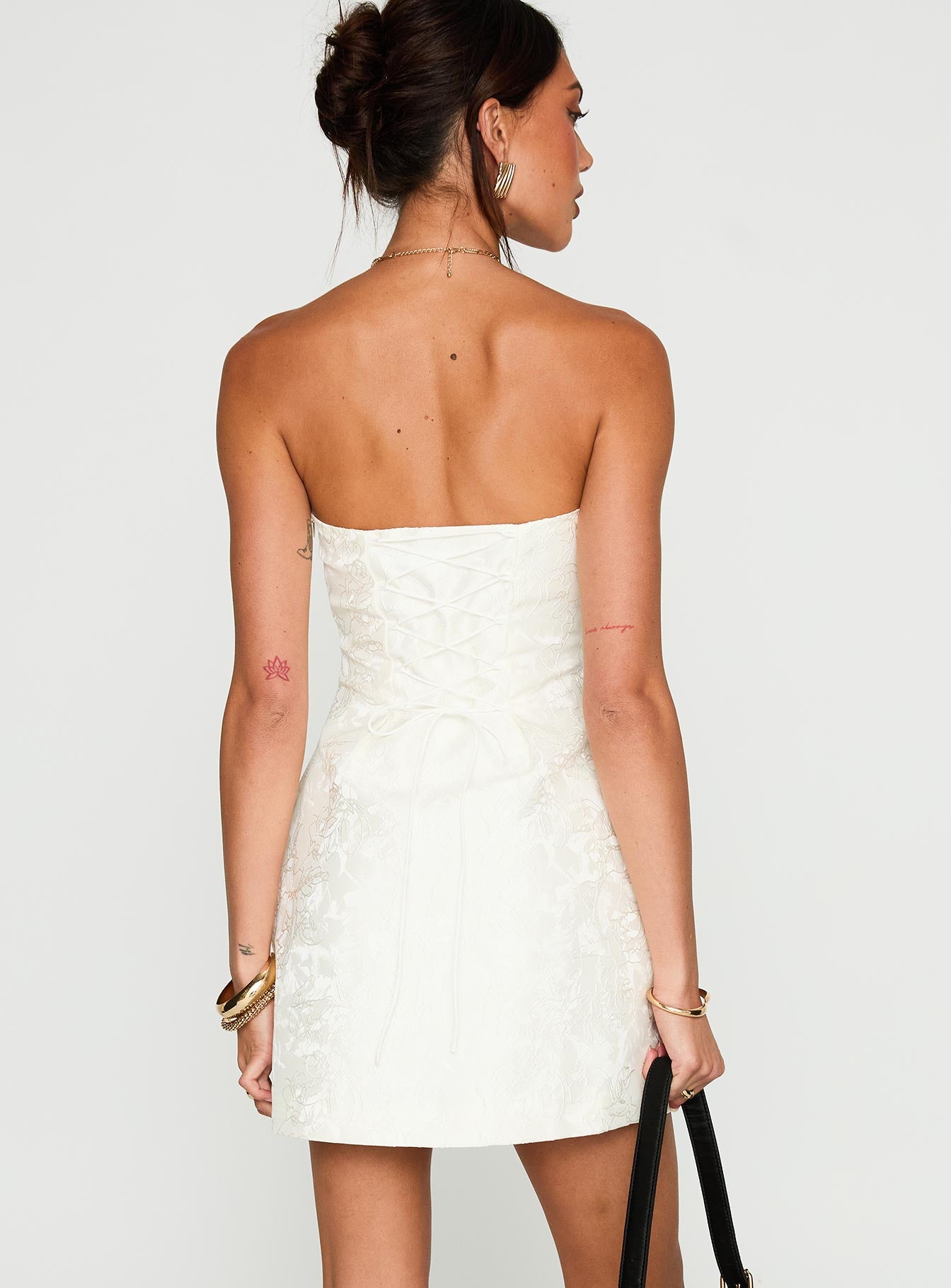 Heaven Sent Strapless Mini Dress White - Image 5