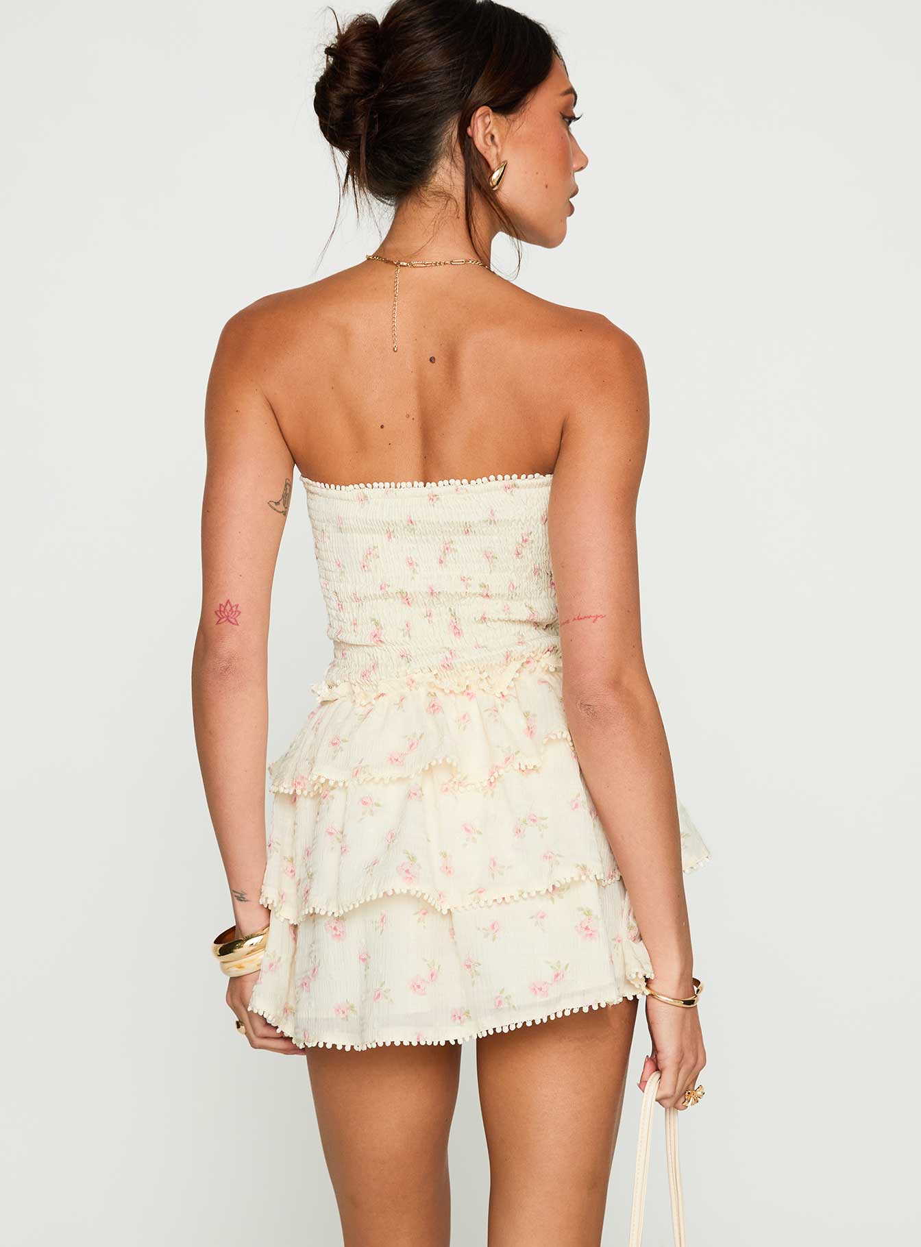 Sunkiss Frill Mini Dress Floral - Image 5