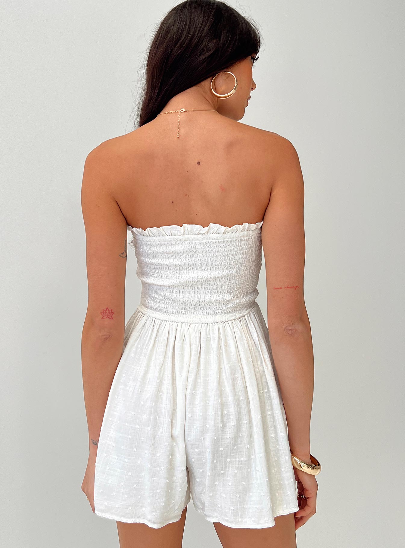 Kiyah Strapless Romper White - Image 4