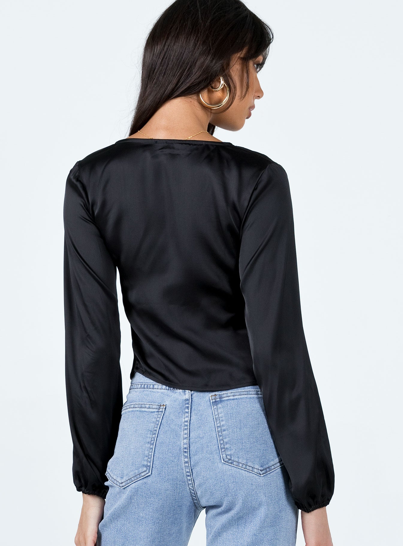 Madio Long Sleeve Top Black - Image 5