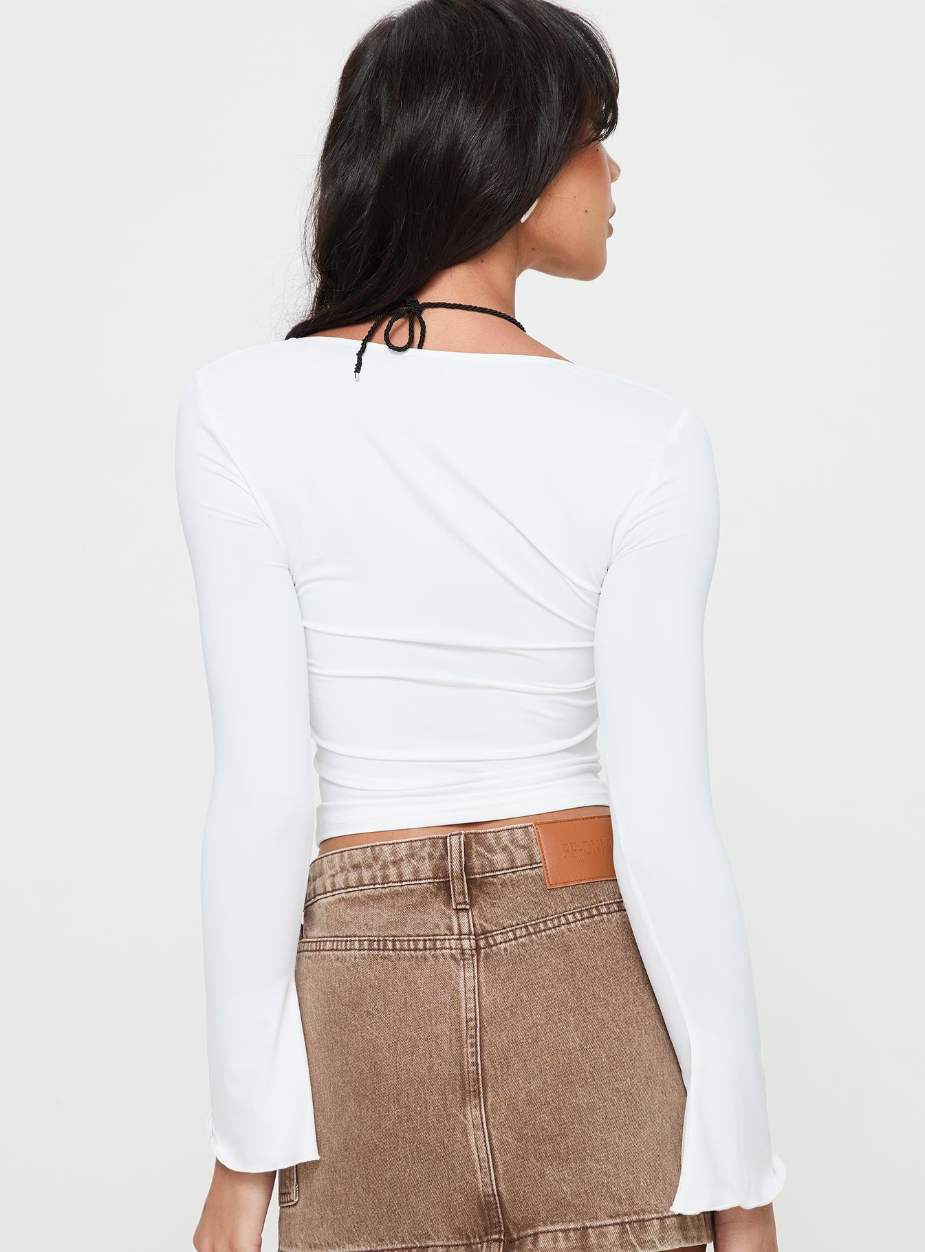 Clyne Long Sleeve Top White - Image 5