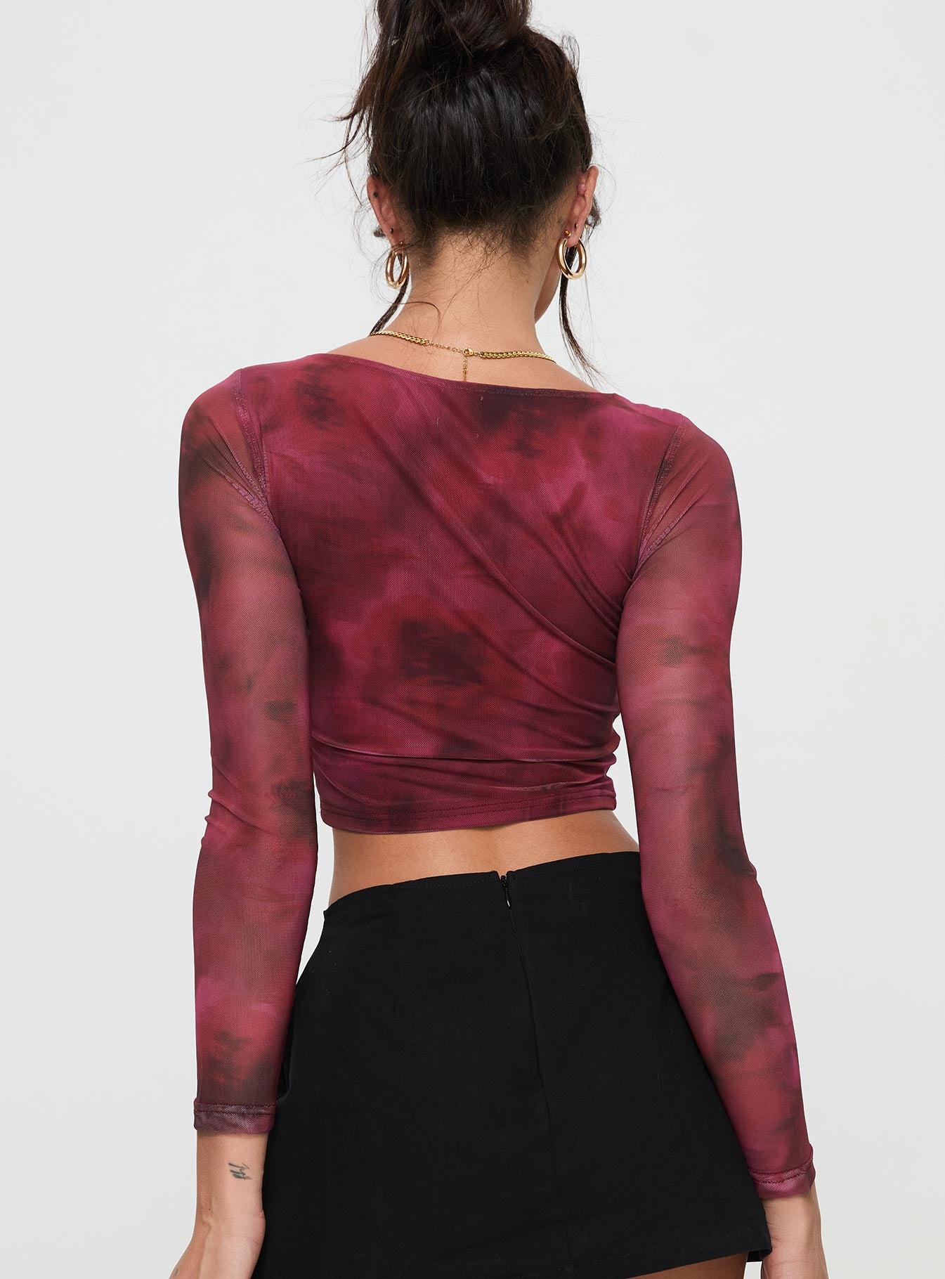 Stilla Long Sleeve Top Red - Image 5