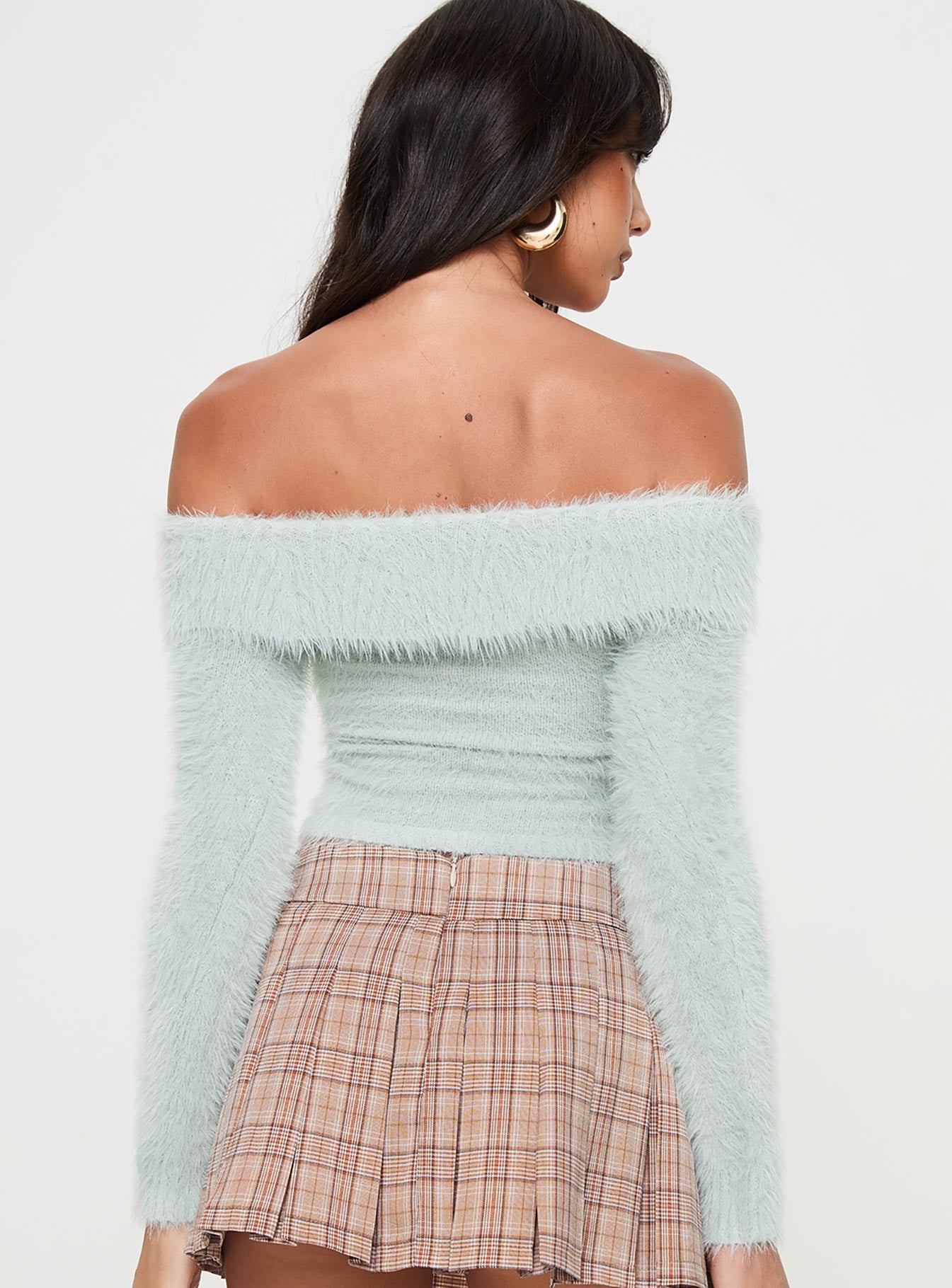 Coecoe Off The Shoulder Sweater Grey - Image 5