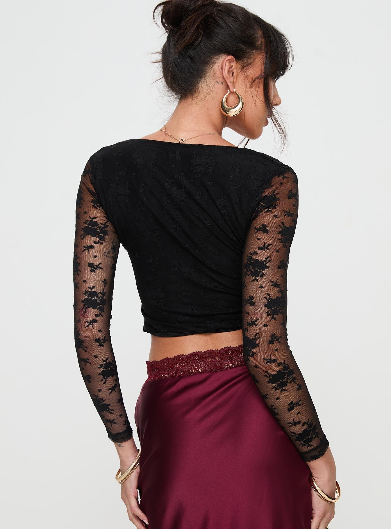 Lilting Long Sleeve Top Black - Image 5