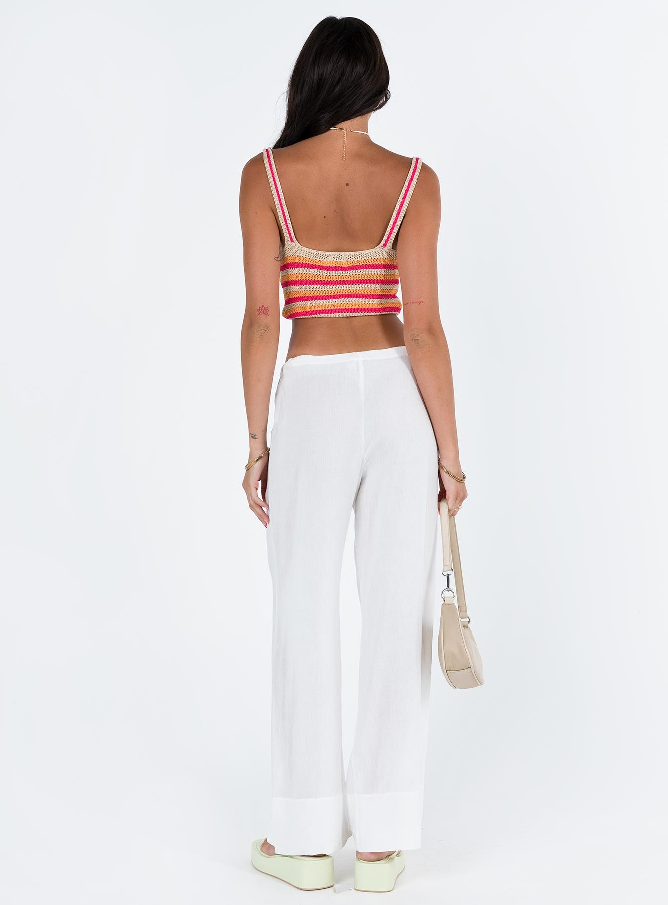 Euro Dreaming Palazzo Pants White - Image 5