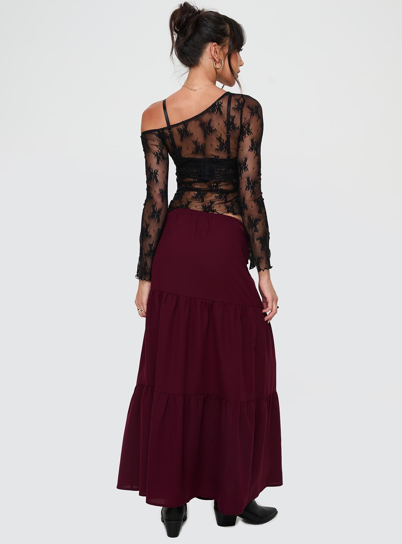 Whole Again Maxi Skirt Burgundy - Image 5