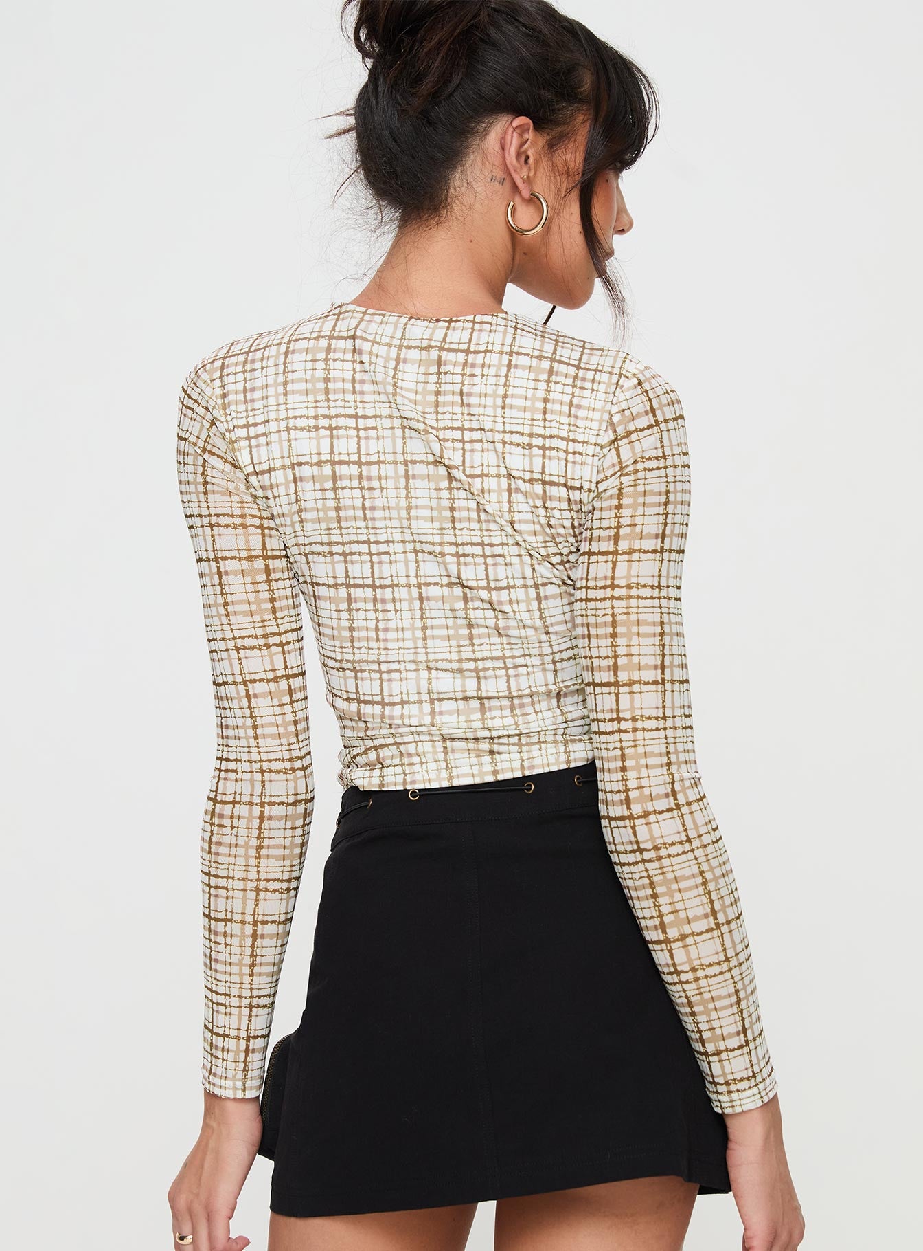 Blissie Long Sleeve Top Beige - Image 4