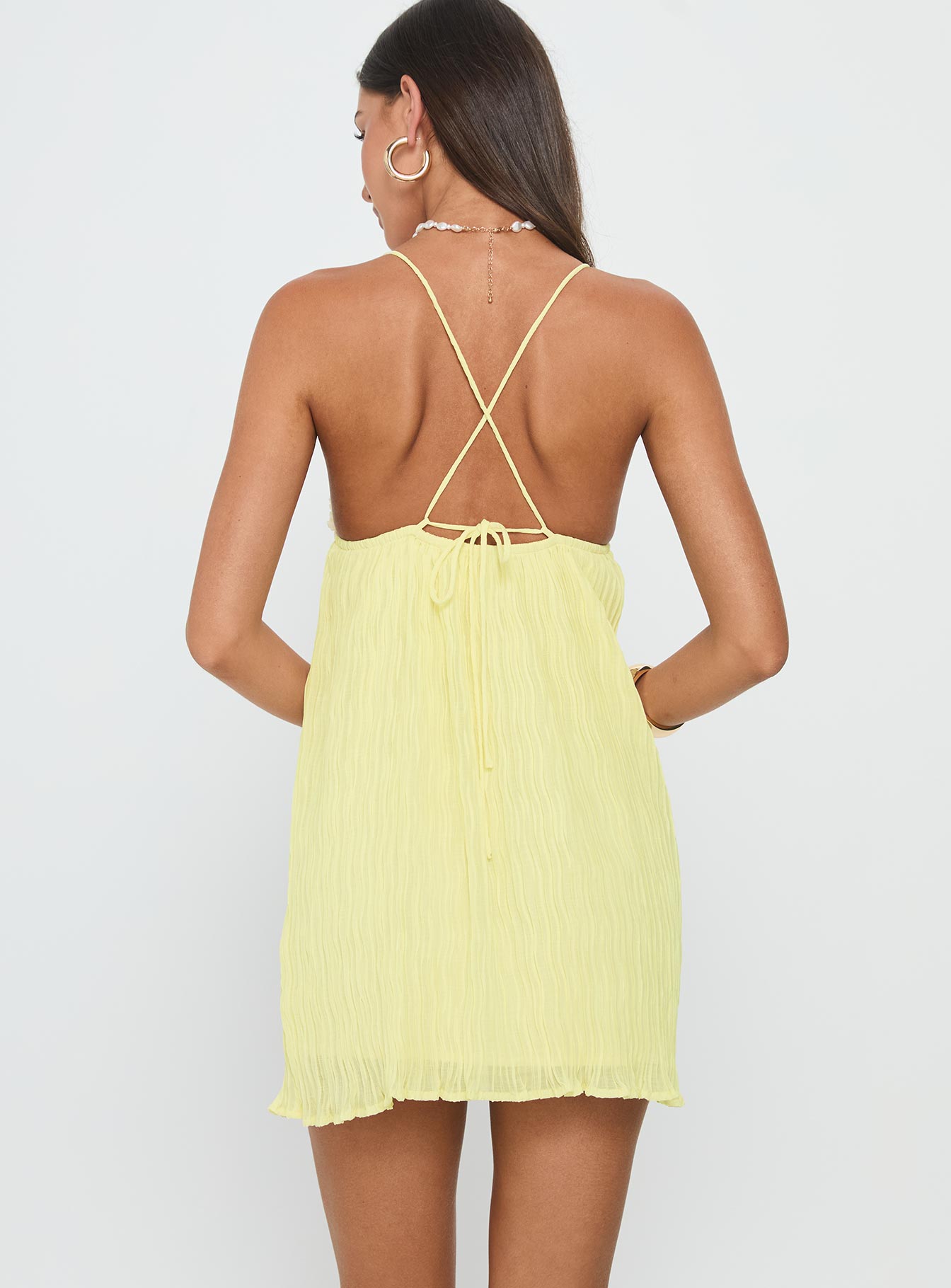 Matea Mini Dress Lemon - Image 5