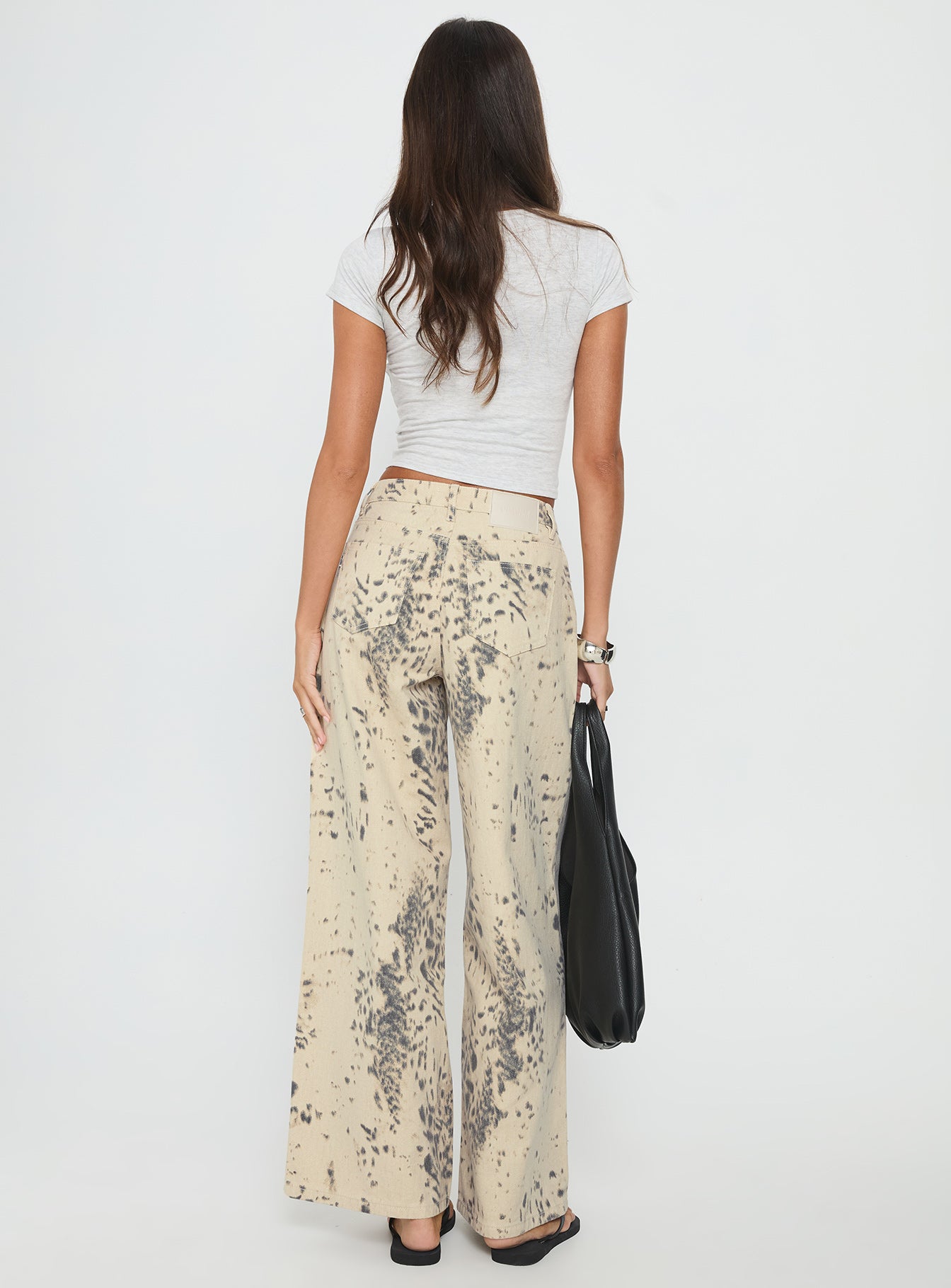 Naylor Mid Rise Wide Leg Jeans Animal Spot - Image 5
