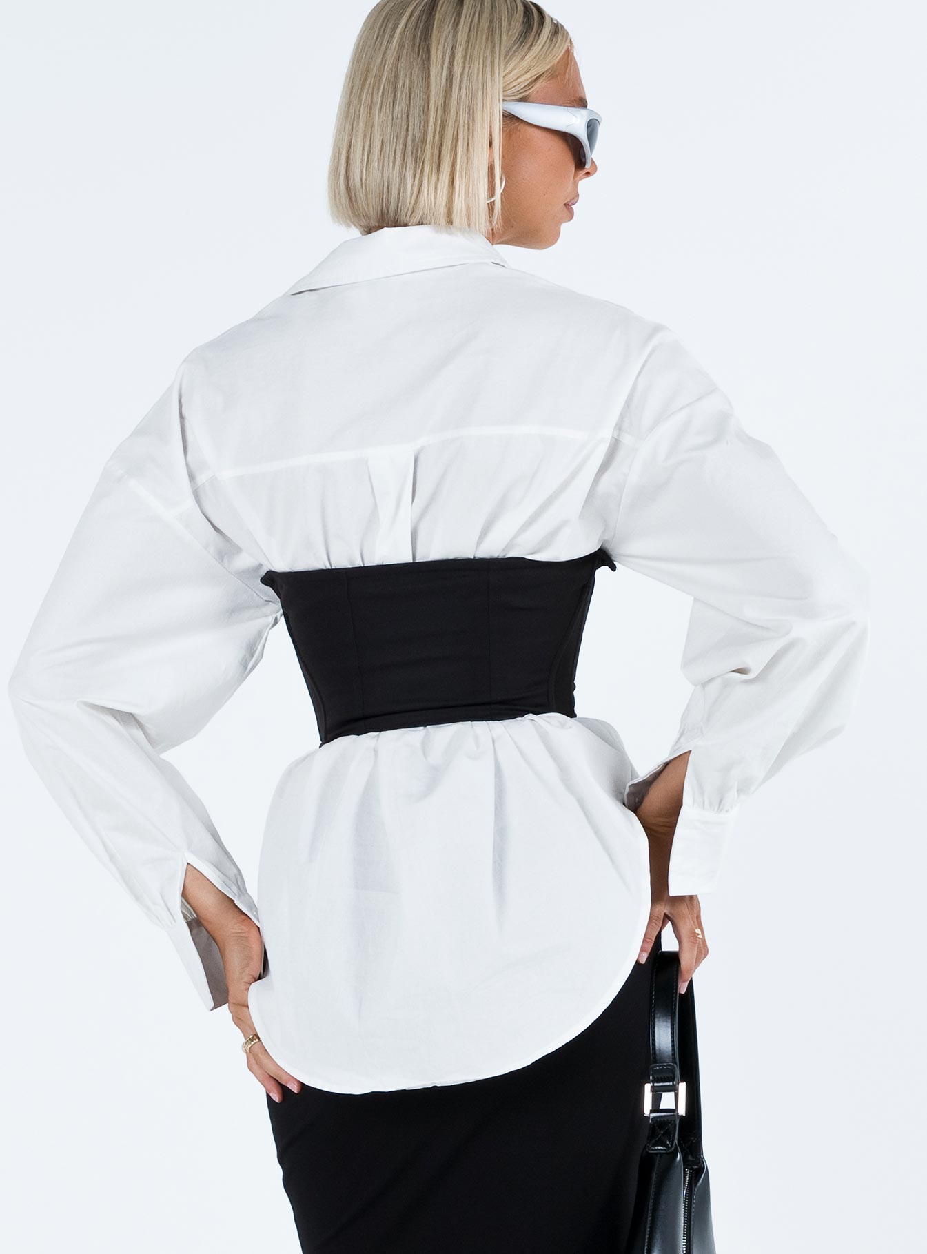 Rosina Underbust Corset Black - Image 5