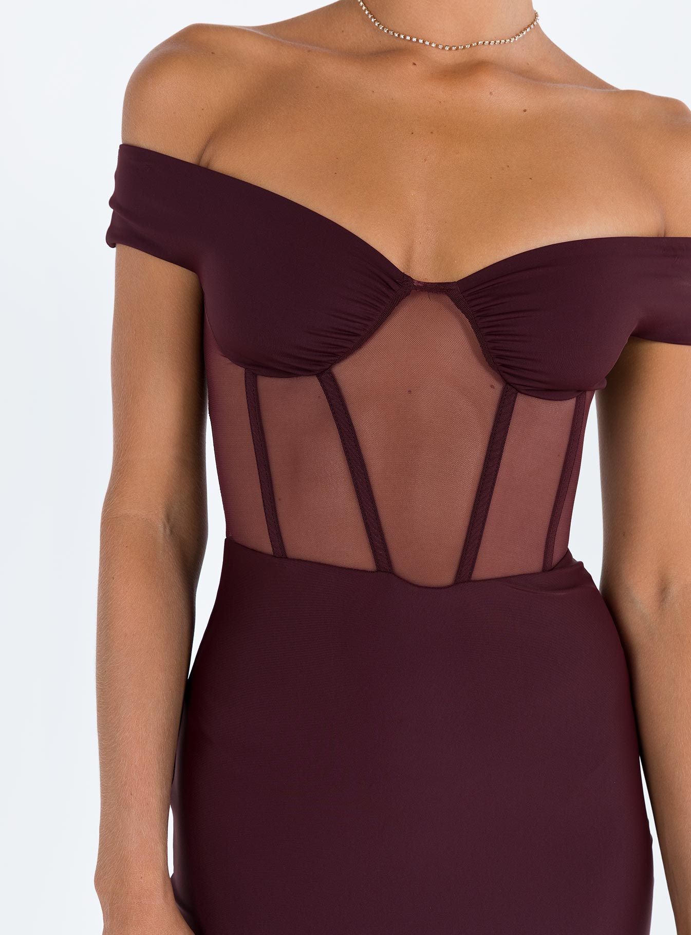 Cassady Off The Shoulder Maxi Dress Purple - Image 9