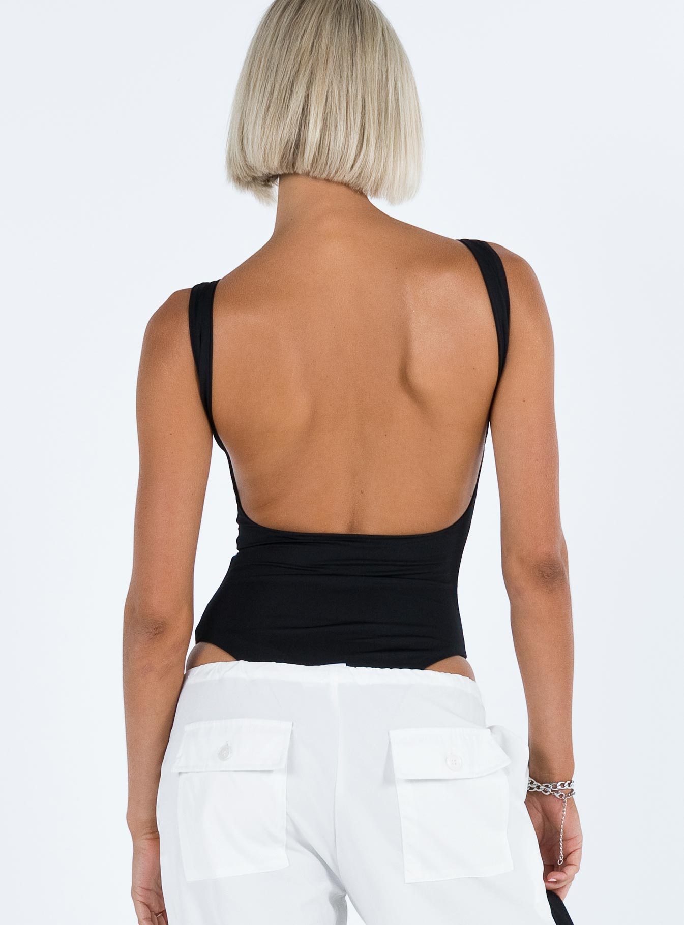 Coomba Backless Bodysuit Black - Image 5