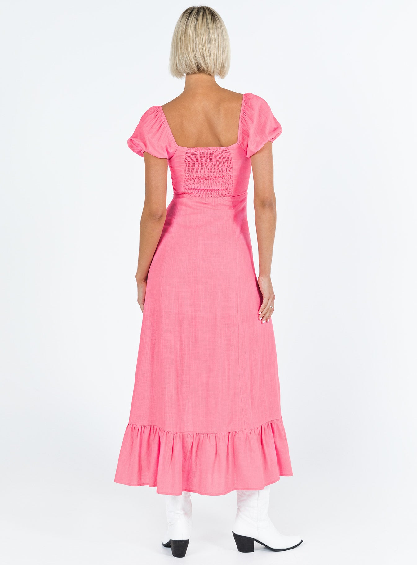 Zella Midi Dress Pink - Image 5