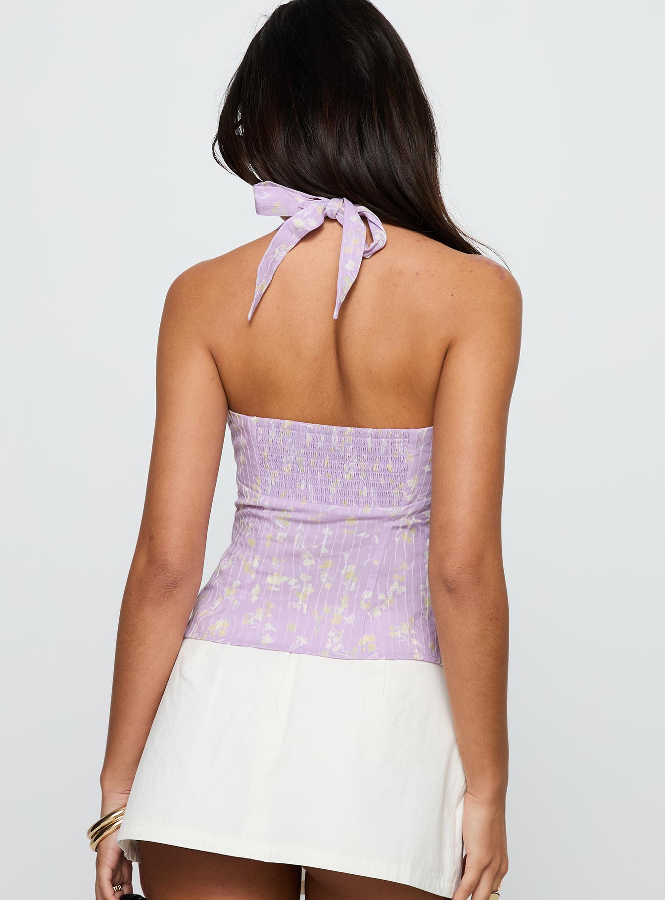 Isabetta Halter Top Lilac Floral - Image 4