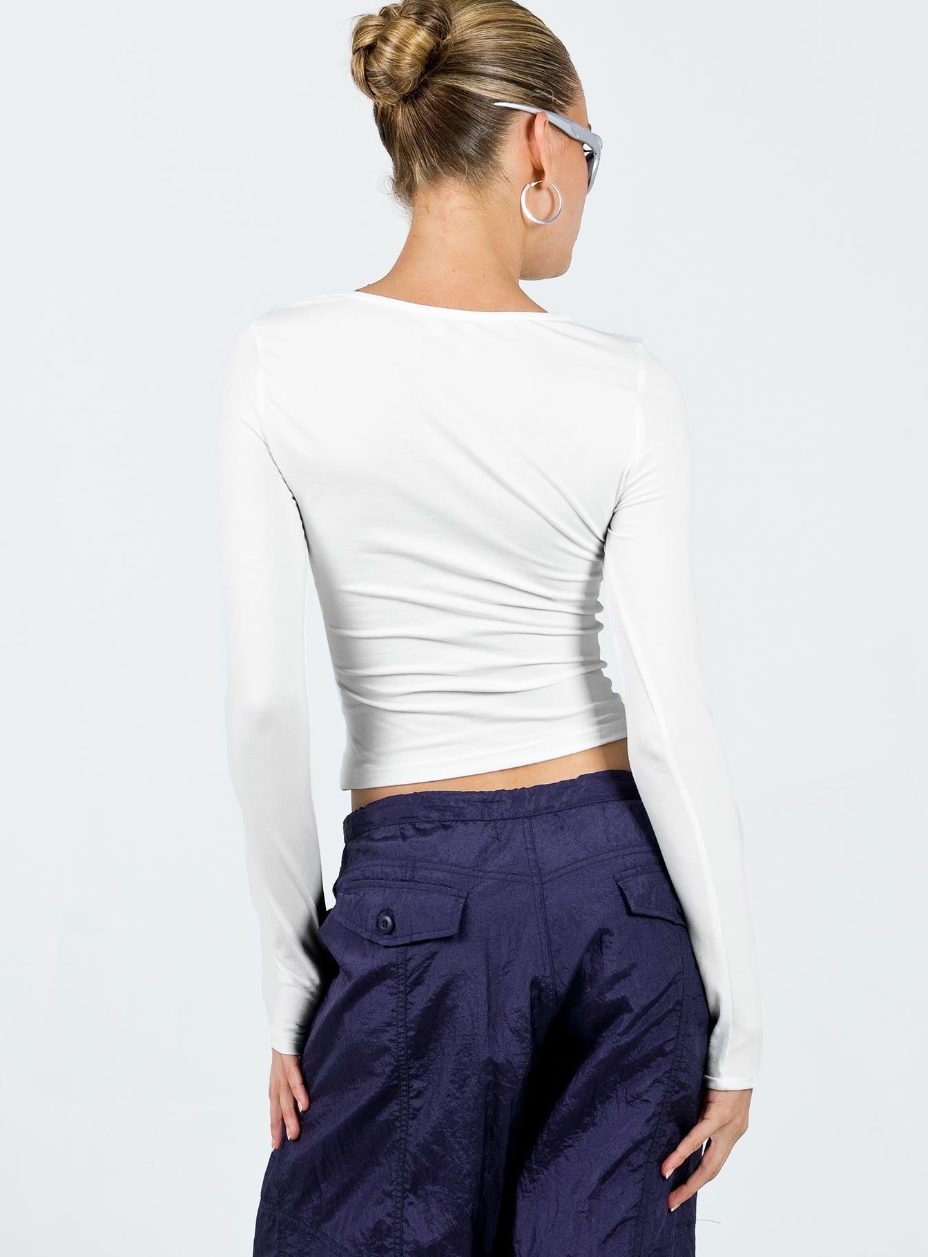 Horror Night Long Sleeve Top White - Image 6