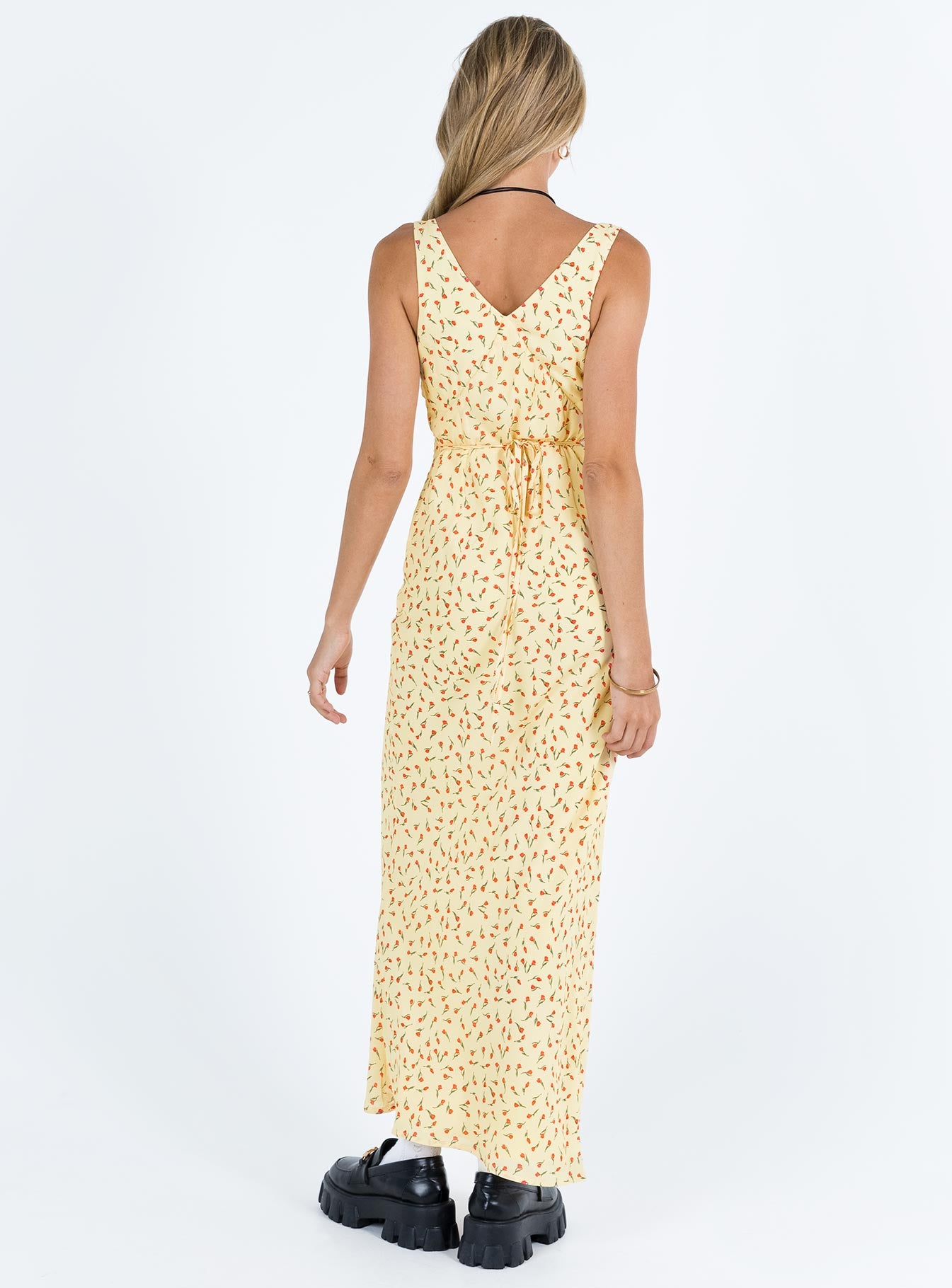 Nellie Maxi Dress Yellow / Red Floral - Image 5