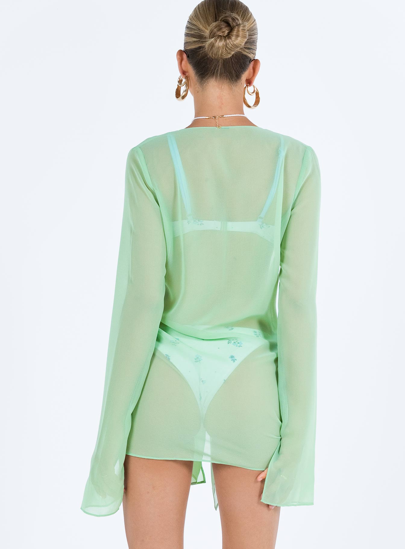 Sharp Mini Dress Green - Image 5