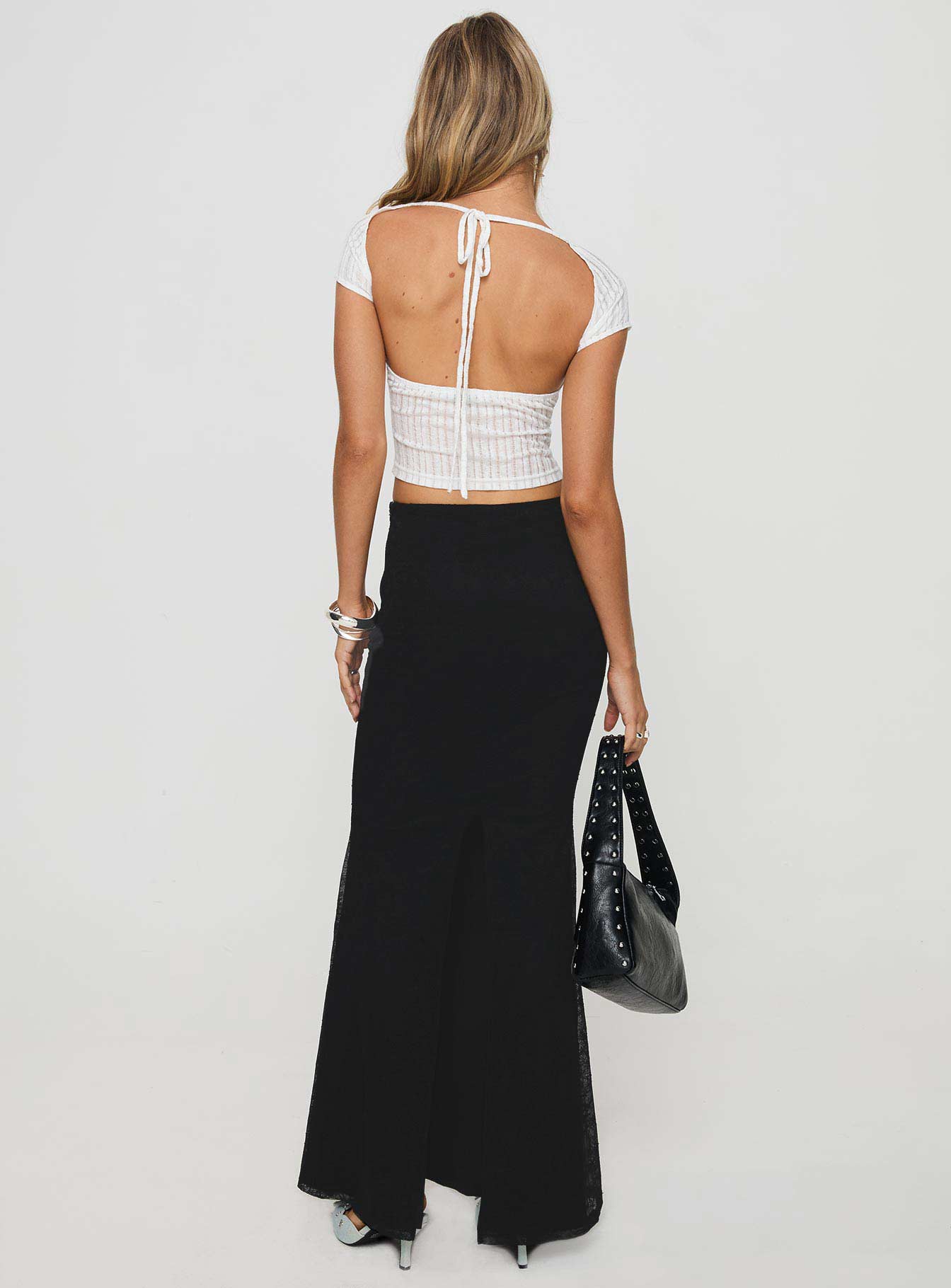 Topping Maxi Skirt Black - Image 5