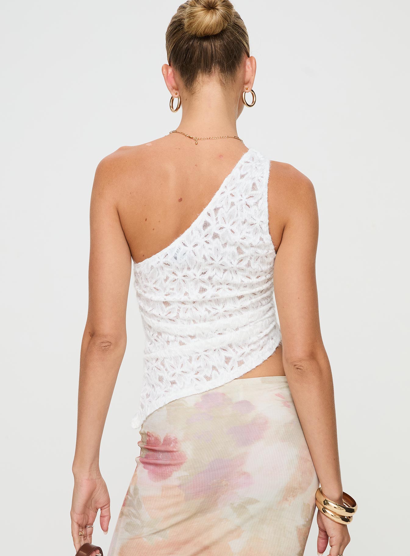Sensua One Shoulder Top White - Image 5