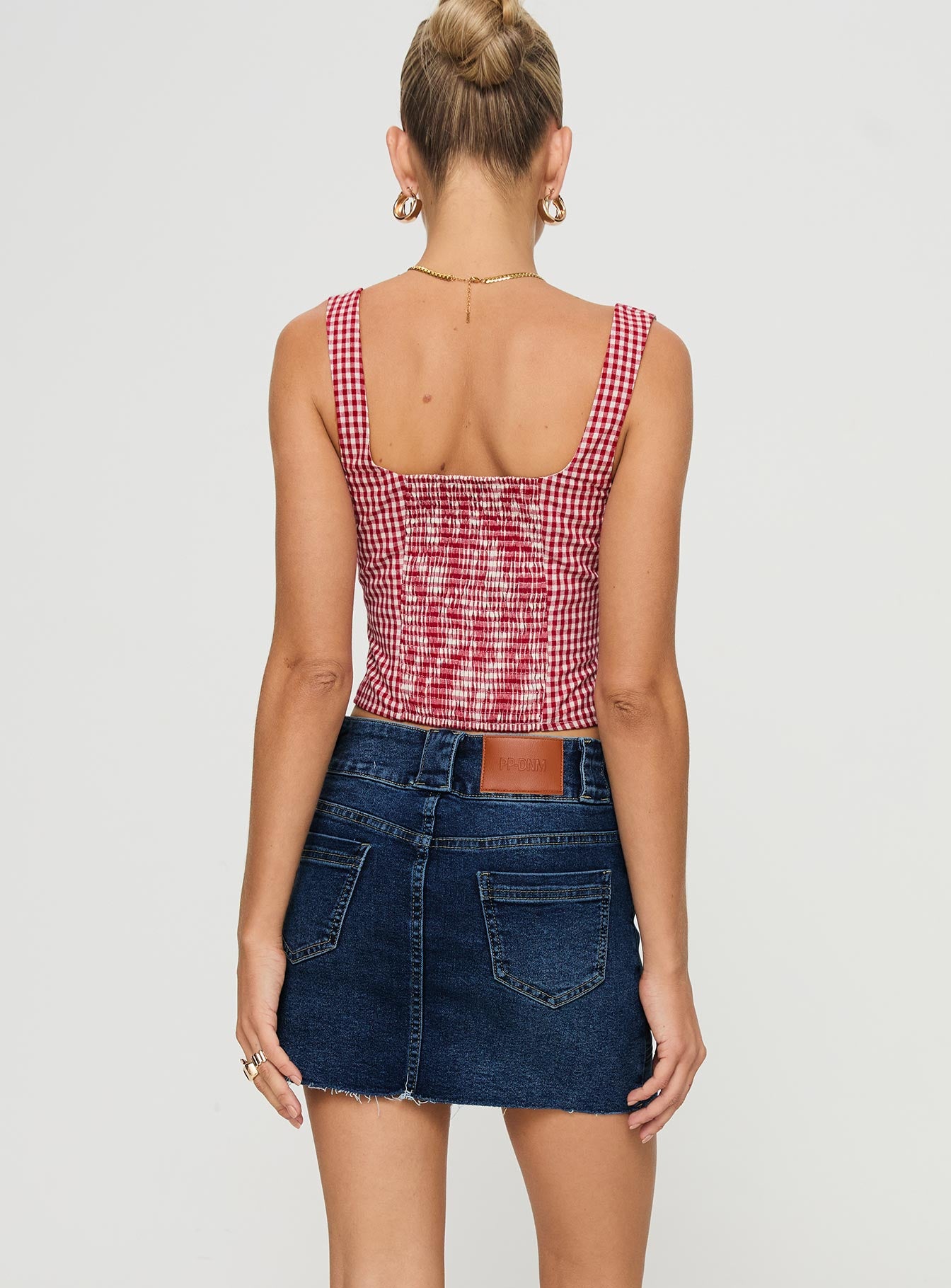 Reel It In Denim Mini Skirt Dark Wash - Image 5