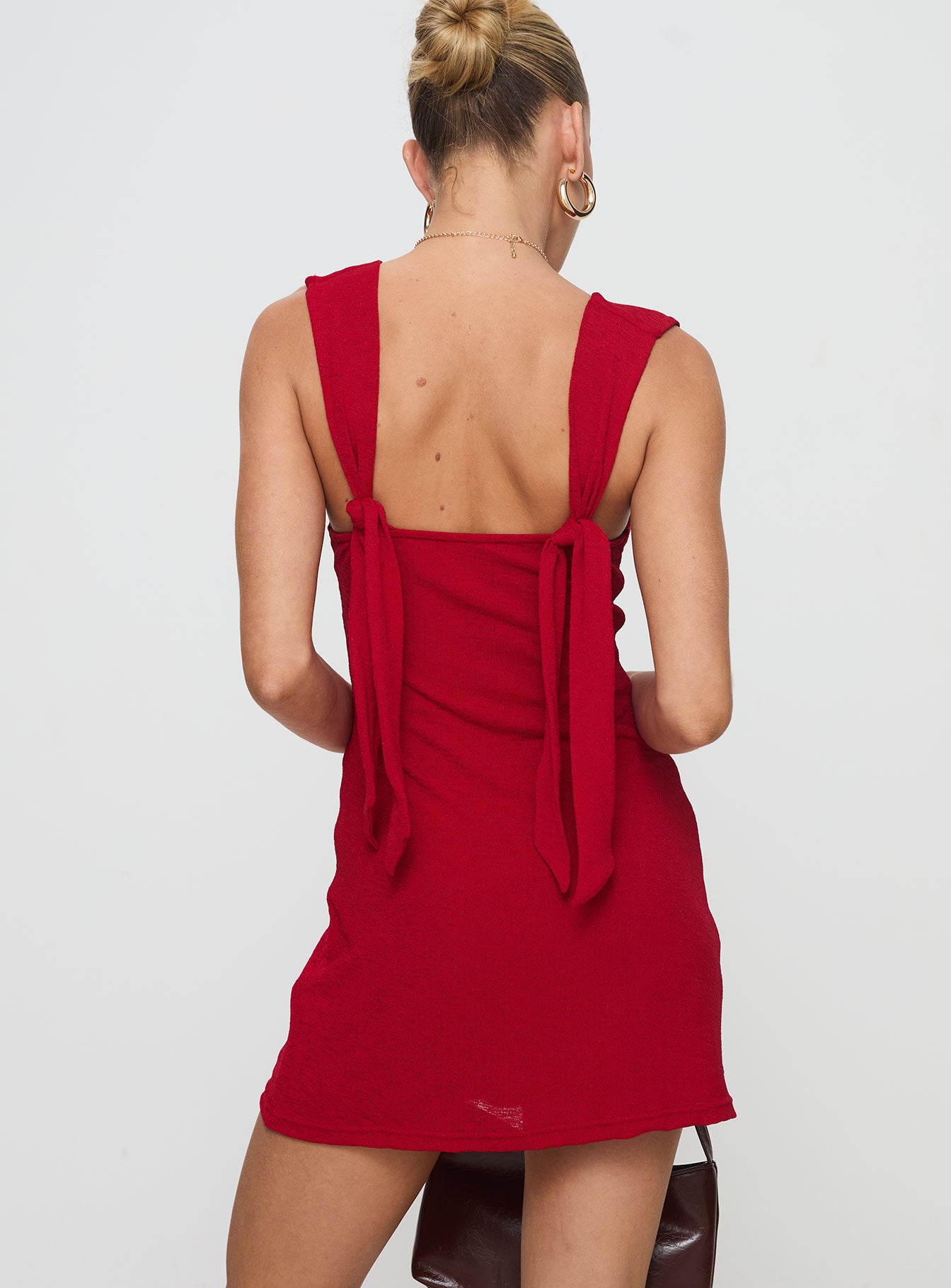 Steward Mini Dress Red Tall - Image 5