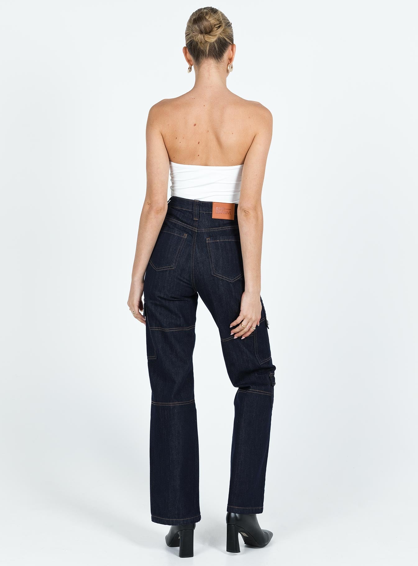Whitaker Cargo Jeans Dark Denim - Image 5