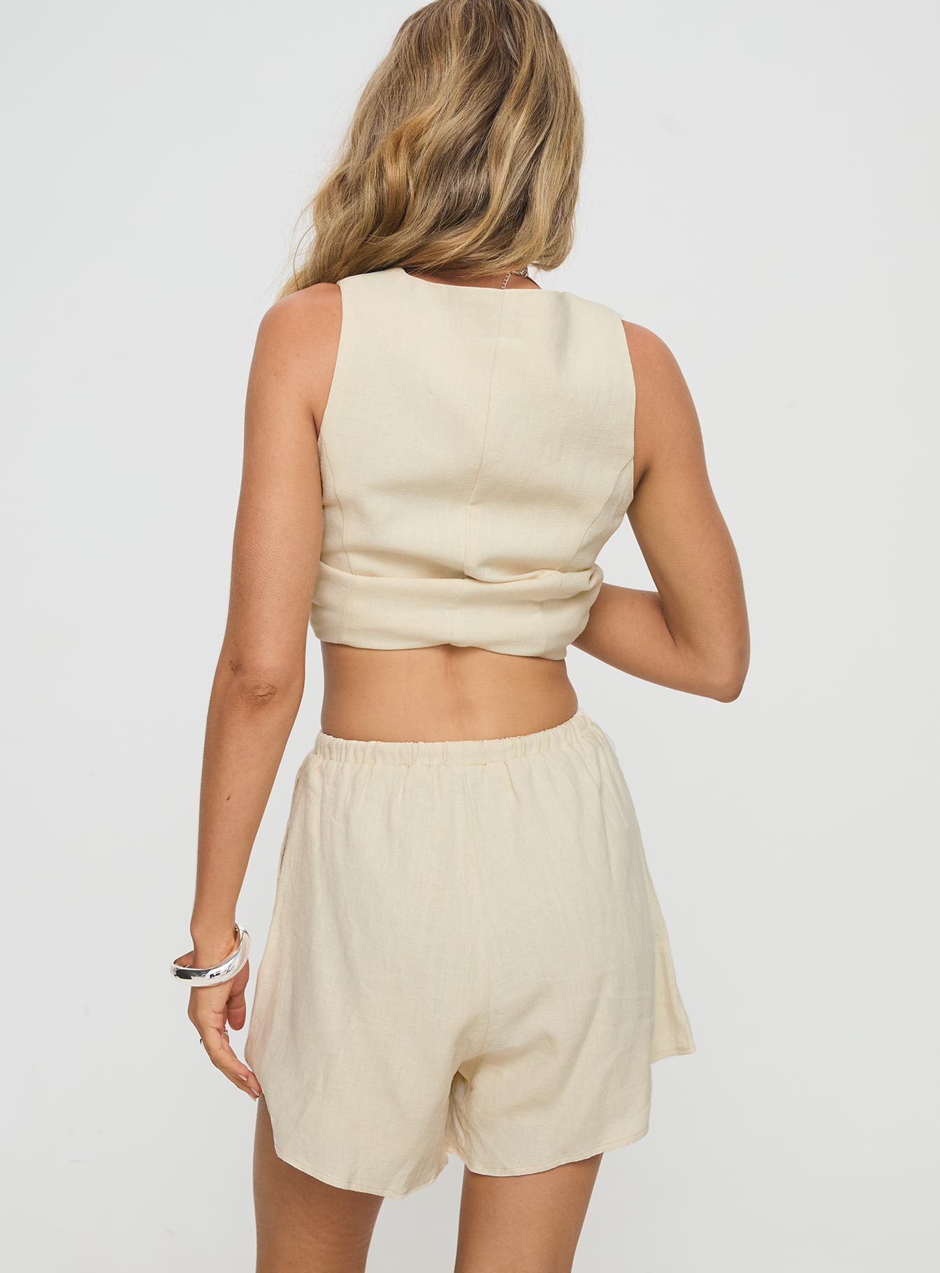 This Summer Linen Blend Shorts Sand - Image 5