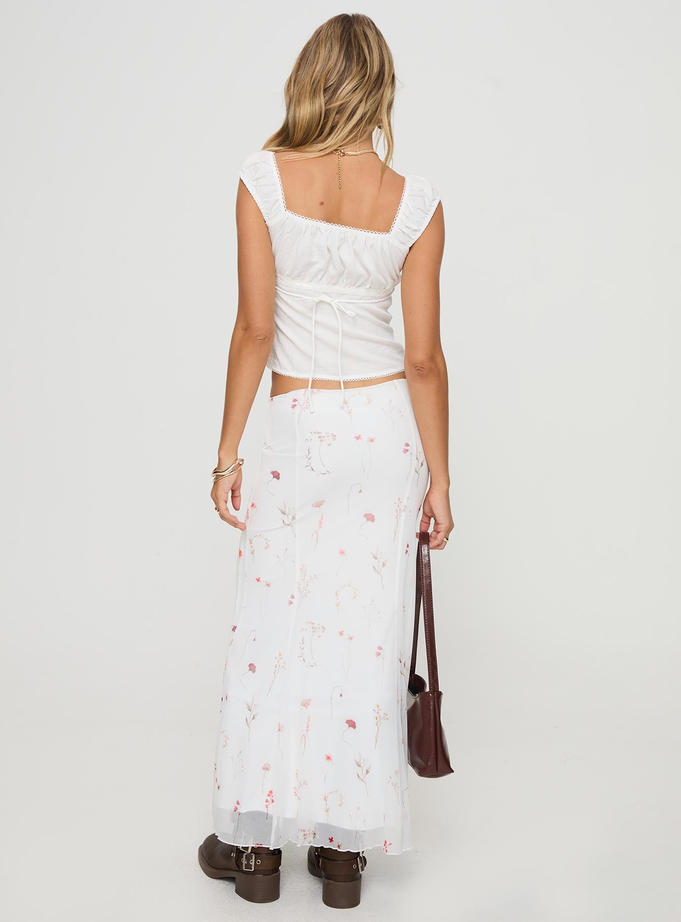 Breezewood Maxi Skirt White - Image 5