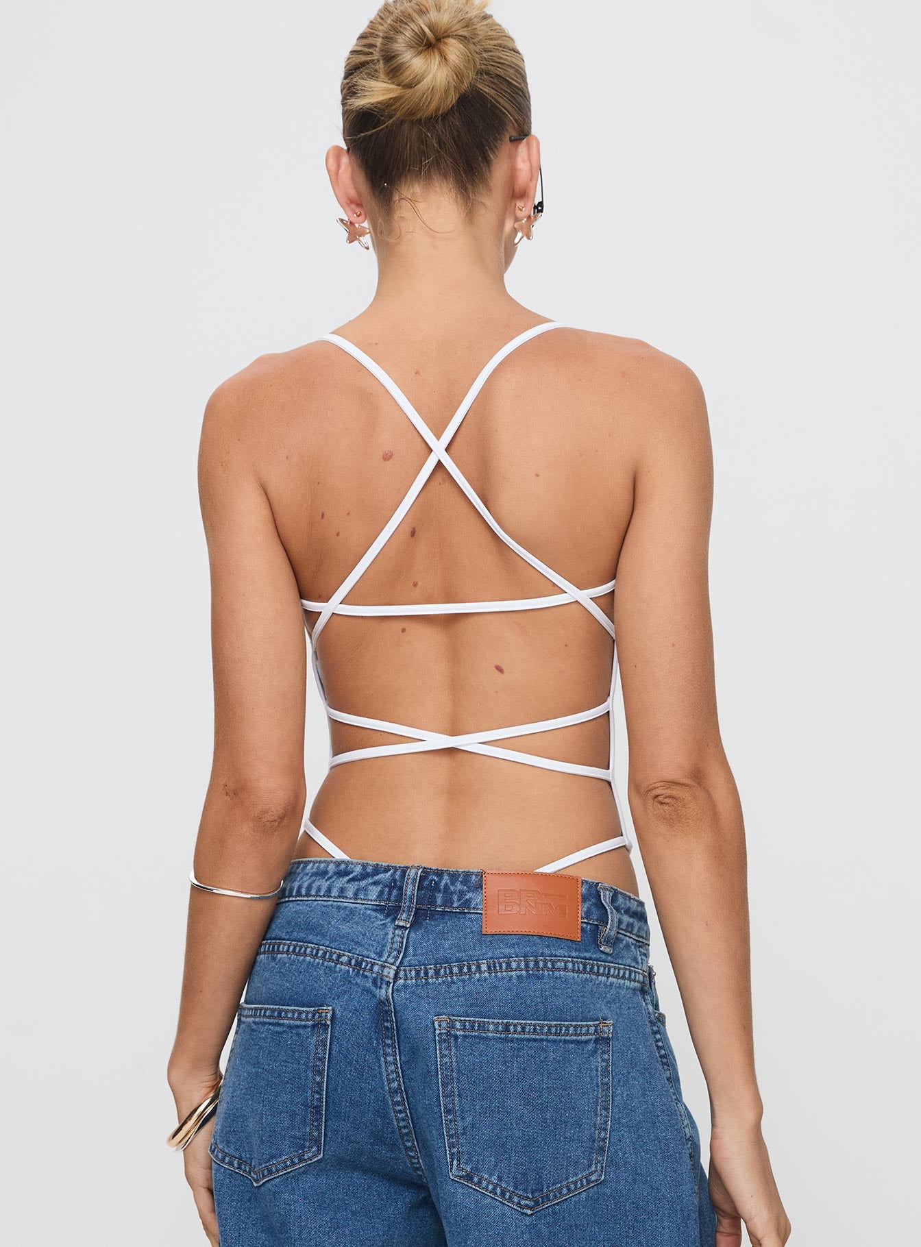 All Tied Up Bodysuit White Tall - Image 6