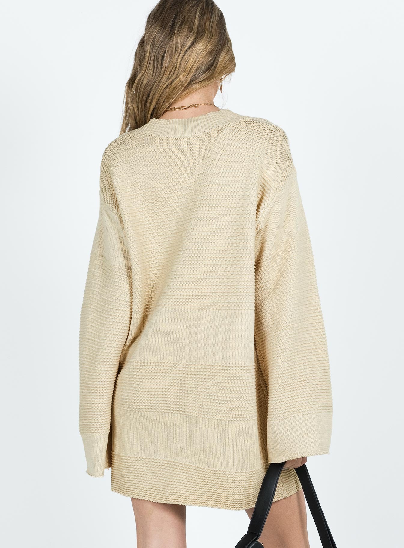 Cheyenne Knit Sweater Dress Beige - Image 5