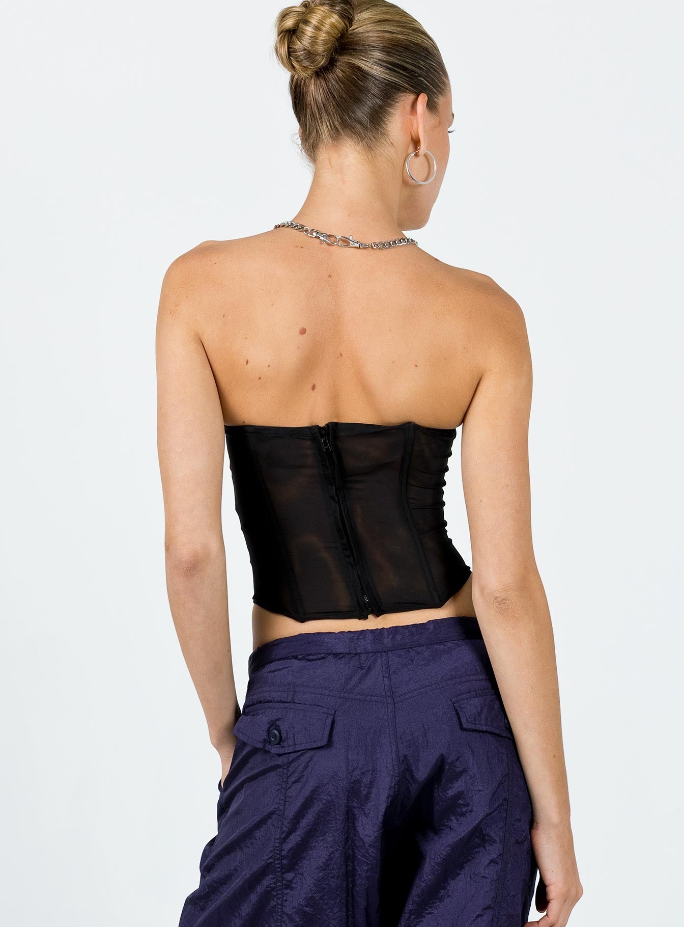 Morso Mesh Corset Top Black - Image 4