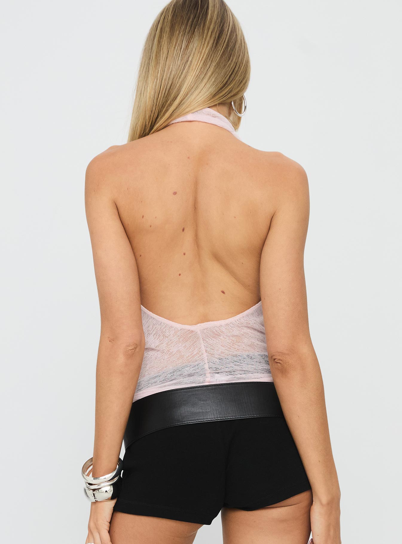 Sylara Deep Cowl Neck Top Pink - Image 4