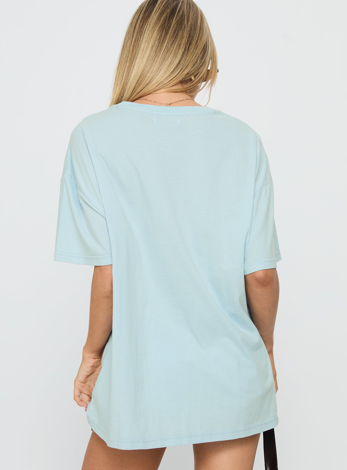 California Sugar Oversized Graphic Tee Blue - Image 4