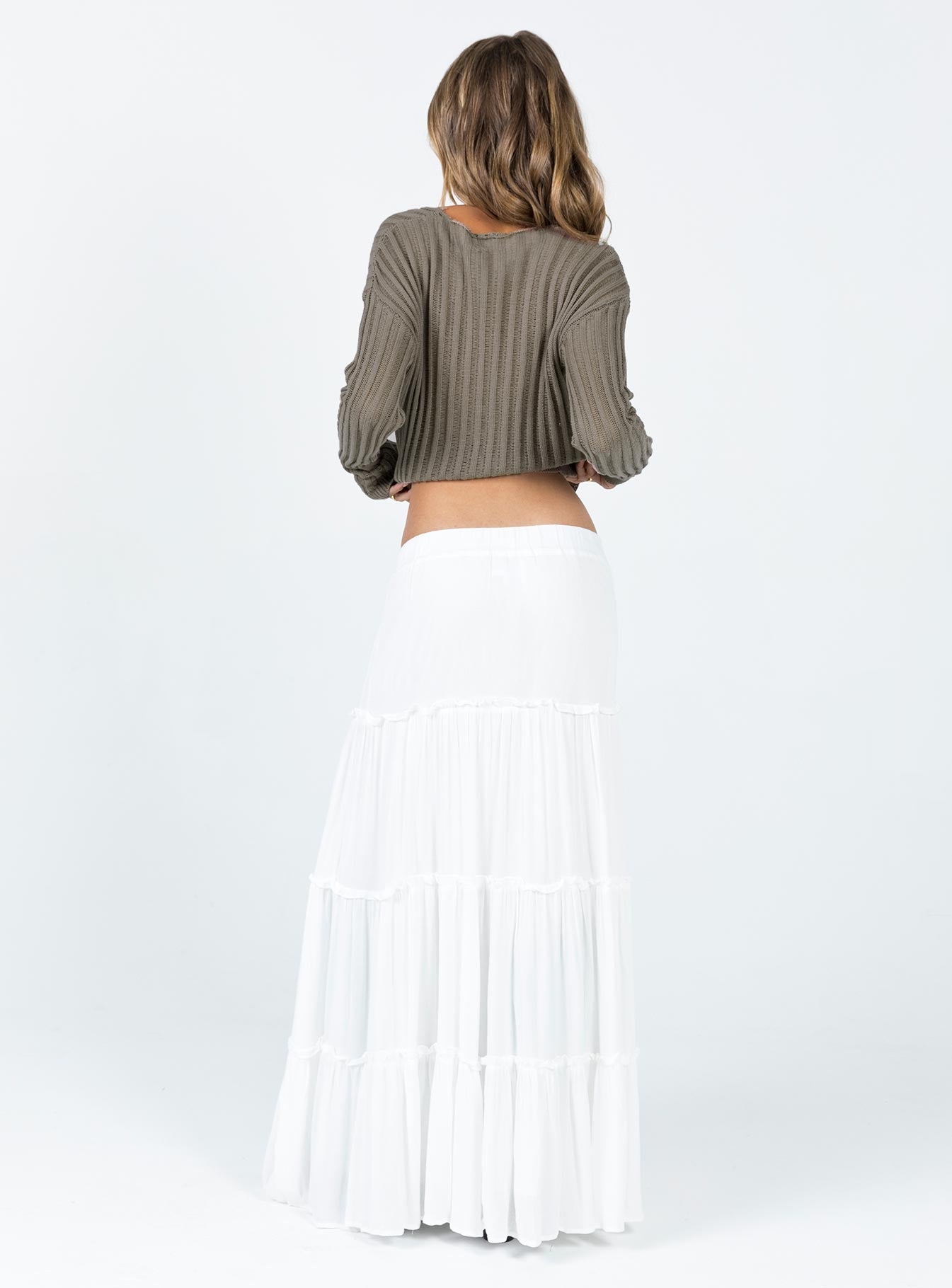 Miriah Maxi Skirt White Petite - Image 4