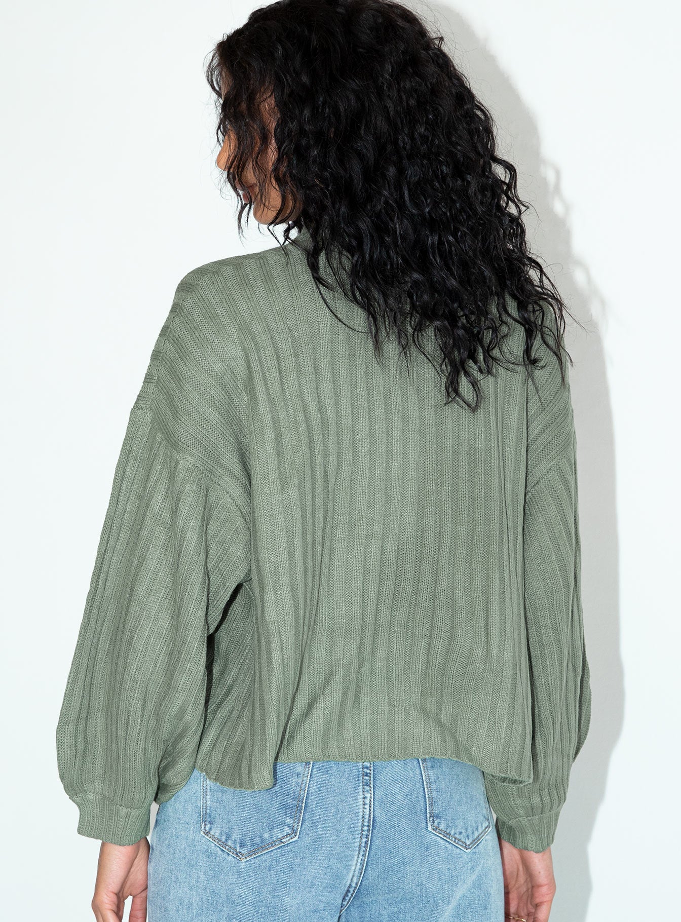 Innerbloom Oversized Sweater Dark Green - Image 5