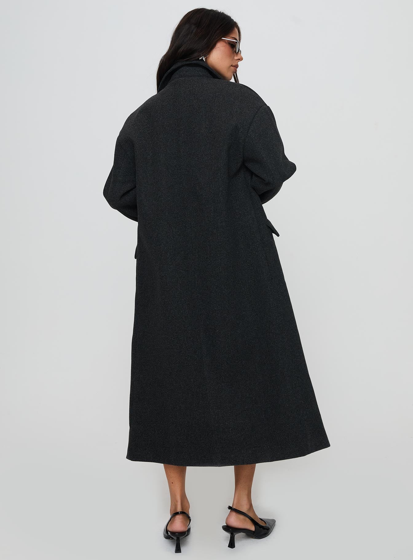 Night Shift Trench Coat Dark Grey - Image 5