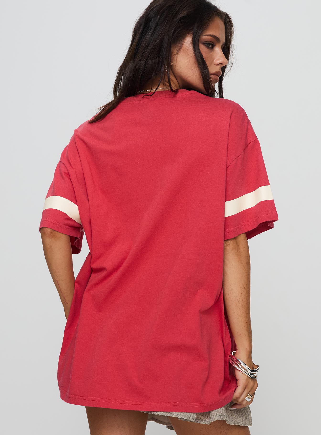 New York 95 Oversized Tee Red - Image 5