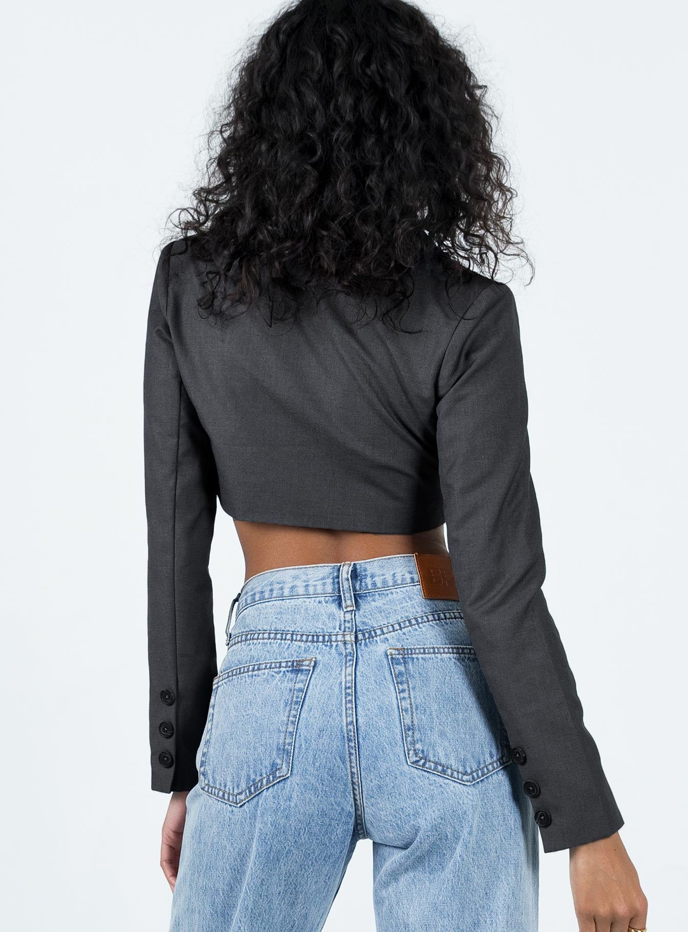 Elori Crop Blazer Grey - Image 5