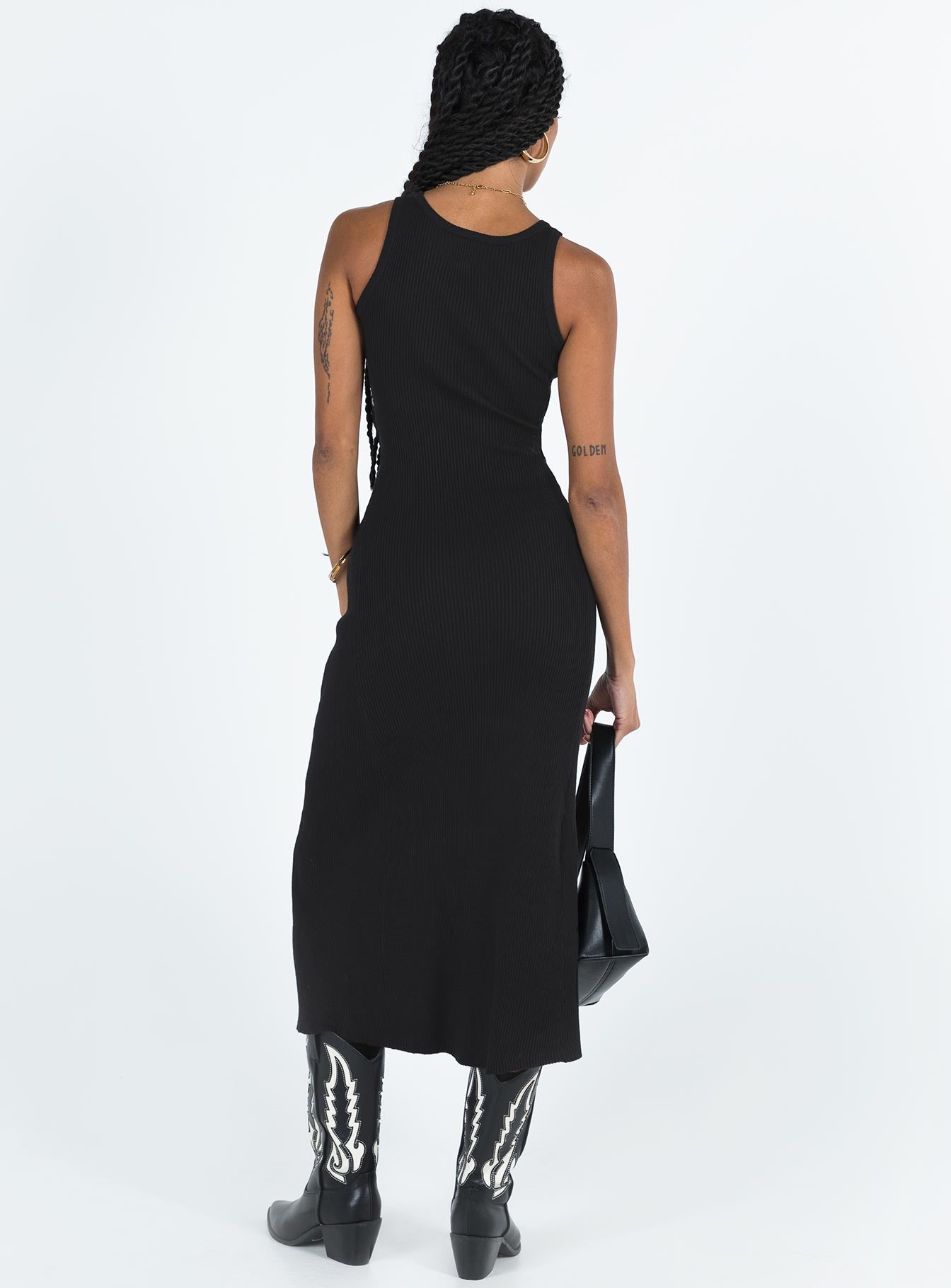 Thalma Midi Dress Black - Image 5